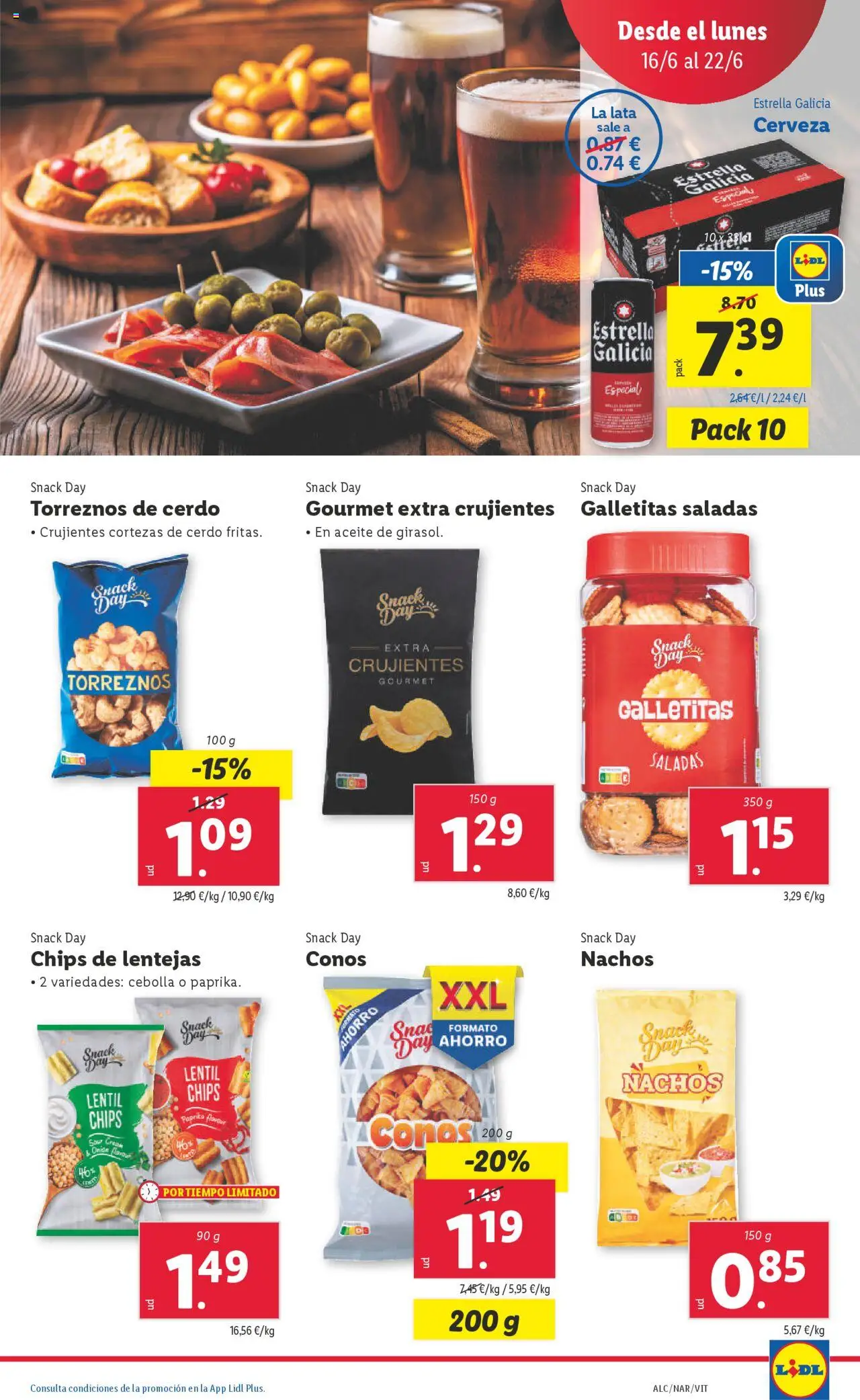 Lidl catálogo MAD │ válido desde el 16.06.2025 | Página: 13 | Productos: Καλτσάκια μισά, Cerveza, Cerdo, Aceite de girasol