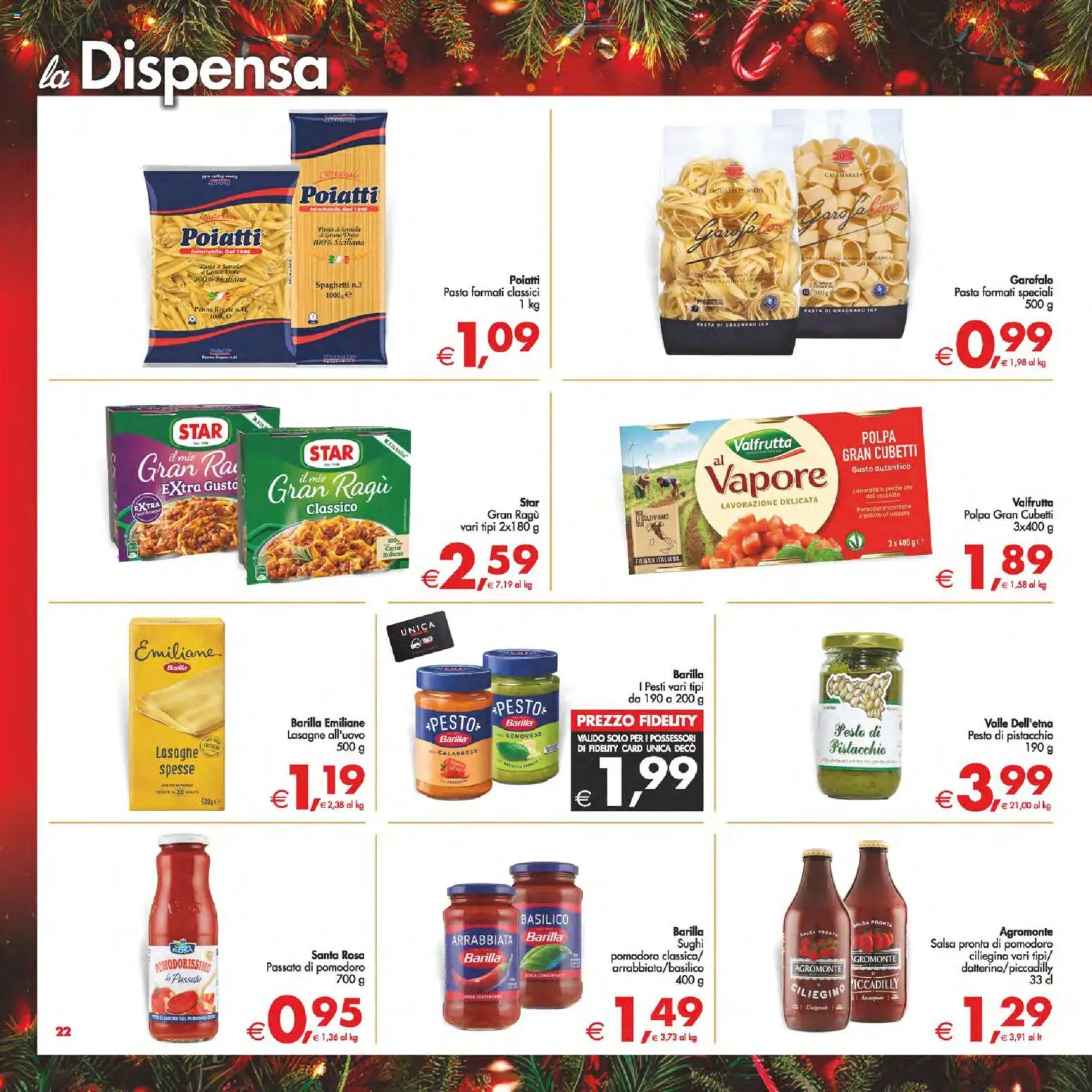 Volantino Decò del 16.12.2025 | Pagina: 22 | Prodotti: Salsa, Pomodoro, Pasta, Ragú