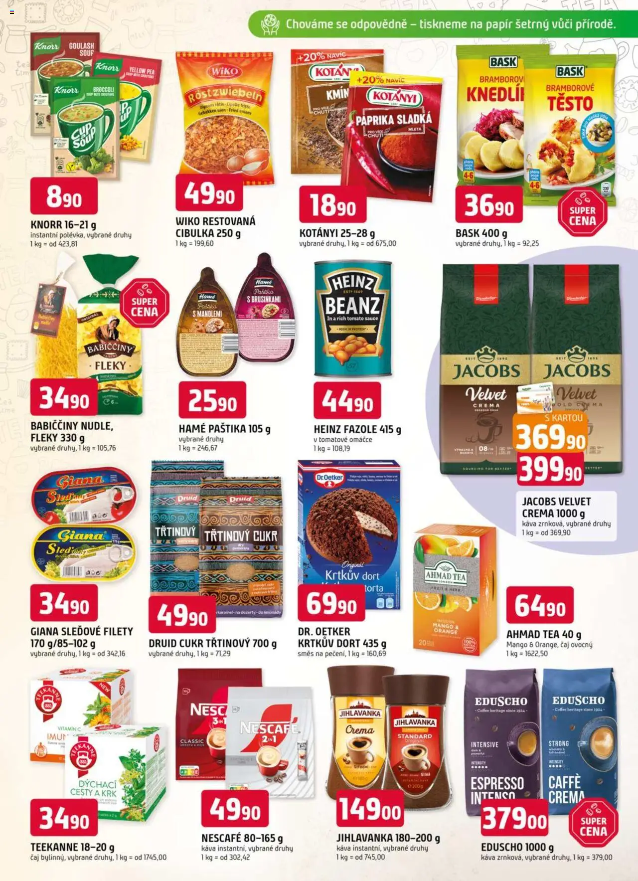 Trefa leták od 08.10.2025 | Strana: 7 | Produkty: Káva, Třtinový cukr, Knorr, Fazole