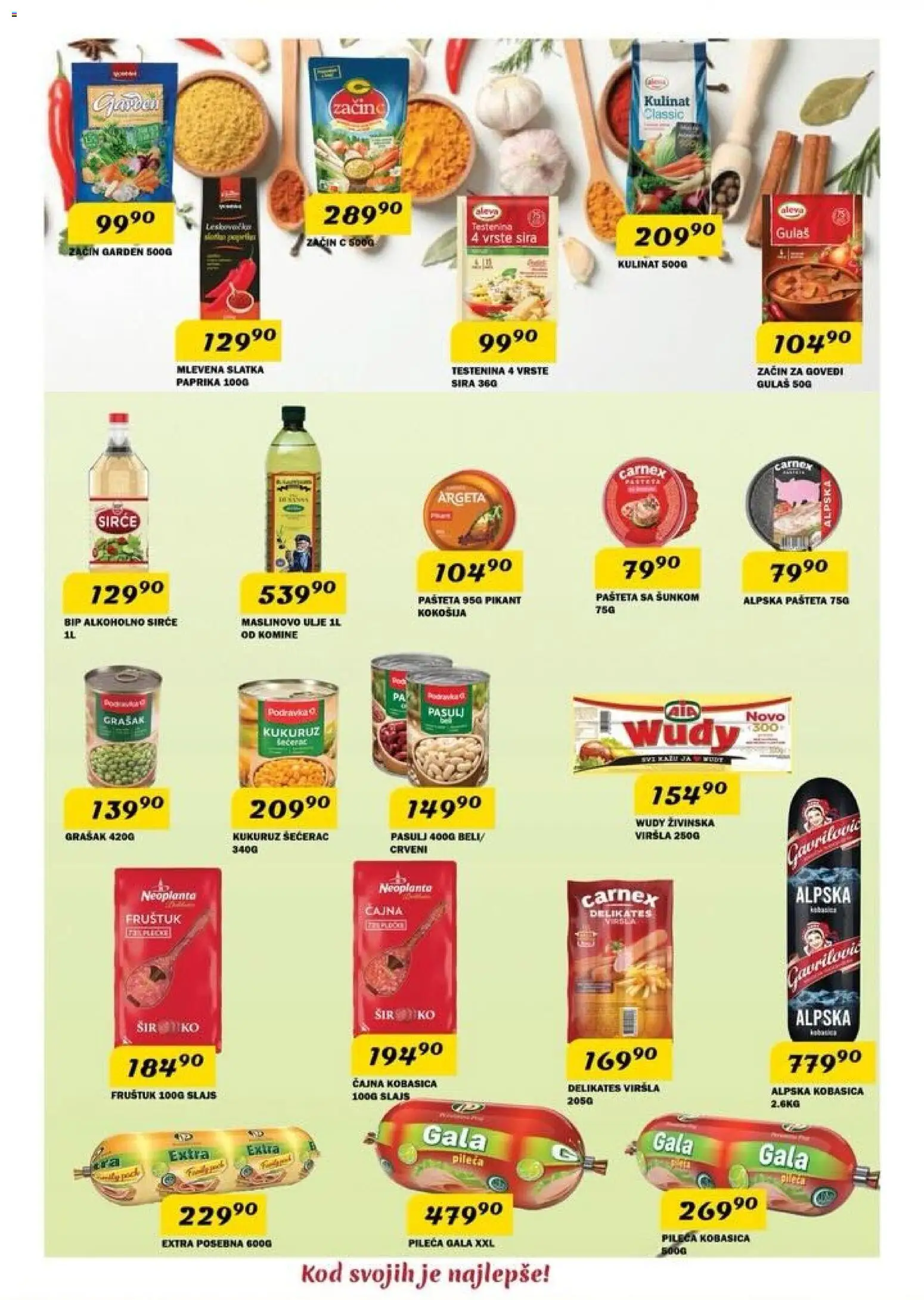 VP Dima katalog - važi od 09.04.2026 | Strana: 4 | Proizvode: Testenina, Grašak, Ulje, Sirće