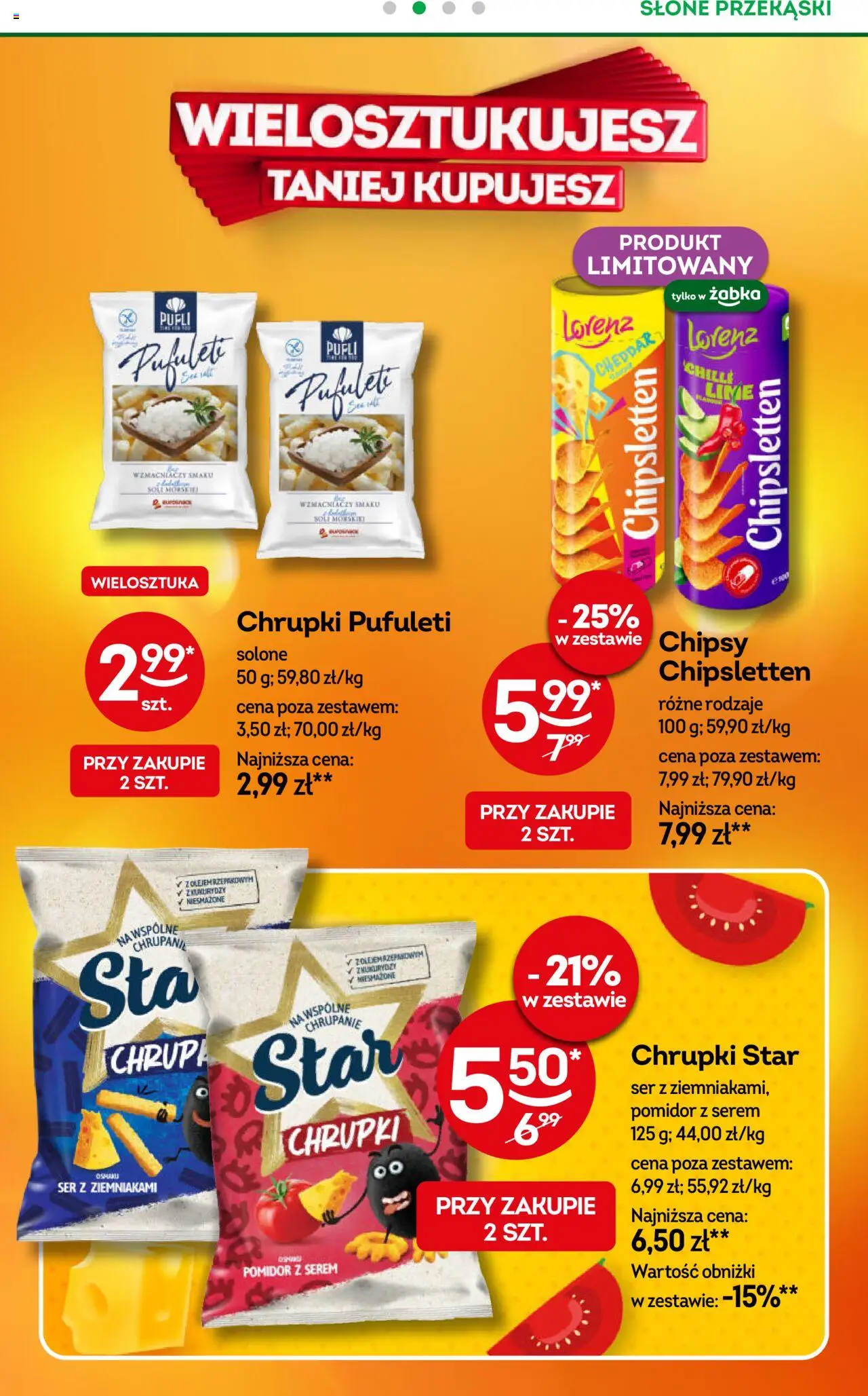 Żabka Gazetka od 08.10.2025 | Strona: 44 | Produkty: Chipsy, Chrupki, Ser, Cheddar
