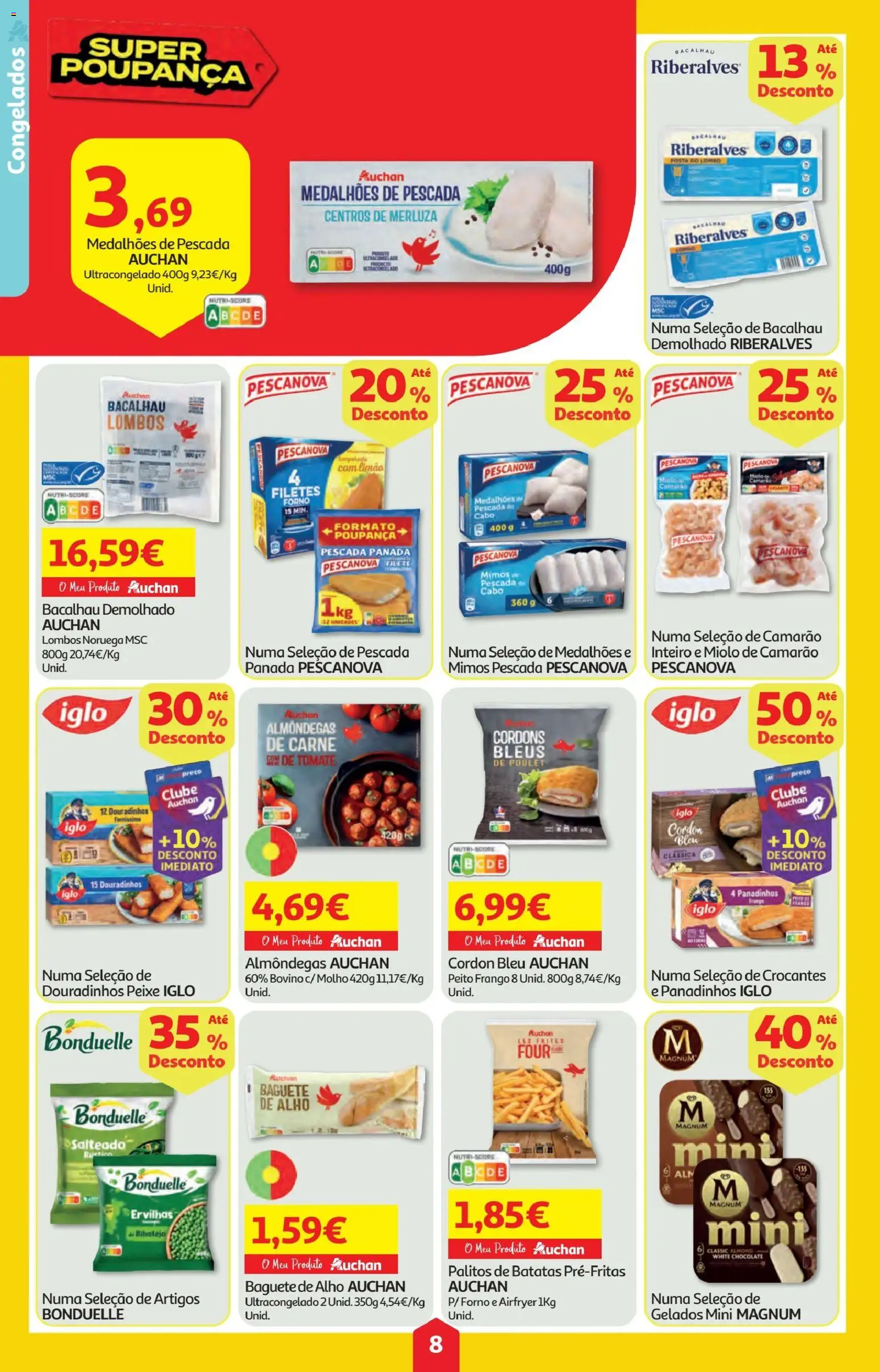 Minipreço folheto │ válido de 19.03.2026 | Página: 8 | Produtos: Forno, Camarão, Peixe, Carne