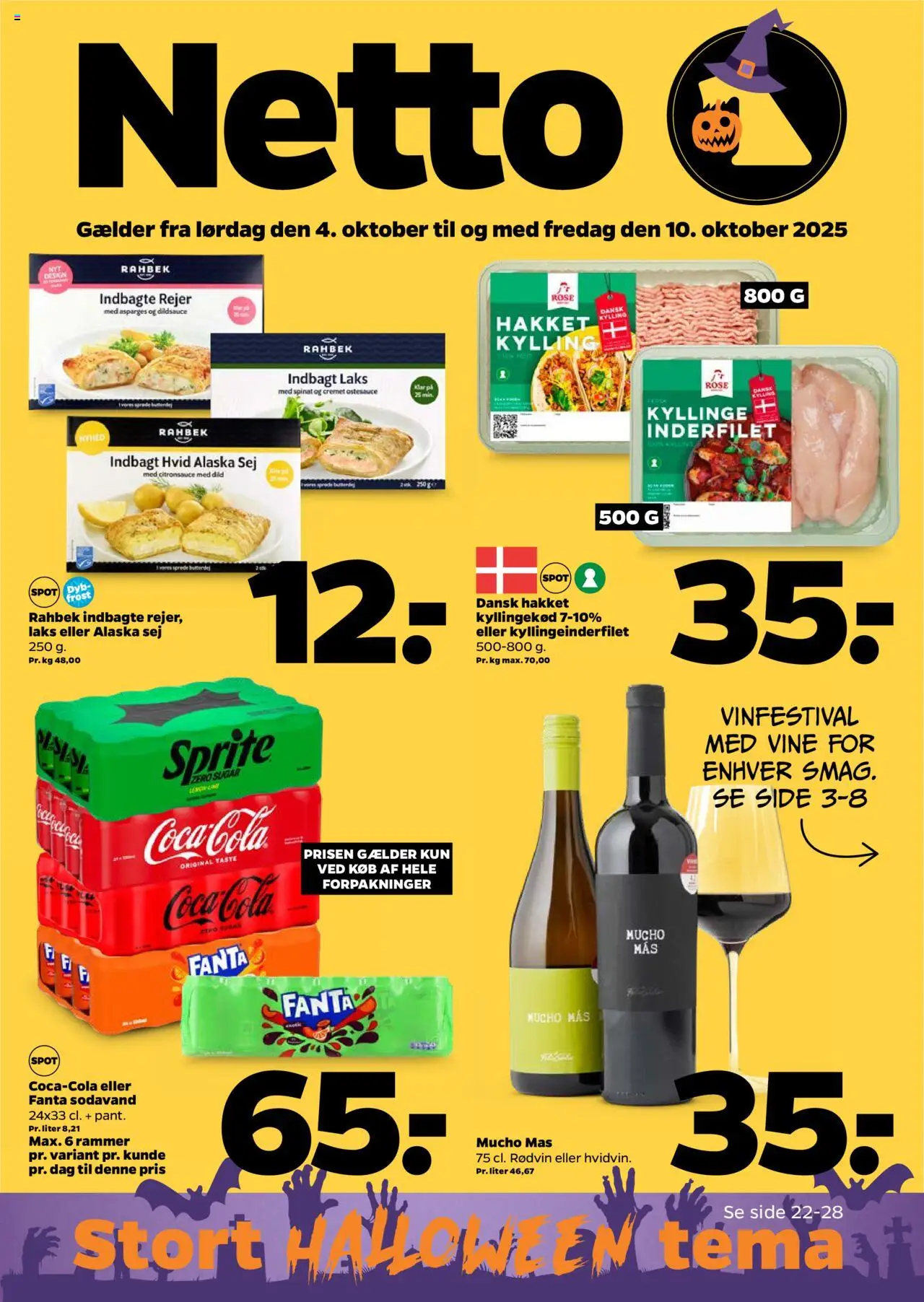 Netto tilbudsavis – gyldig fra 04.10.2025 | Side: 1 | Produkter: Coca Cola, Dild, Spinat, Asparges
