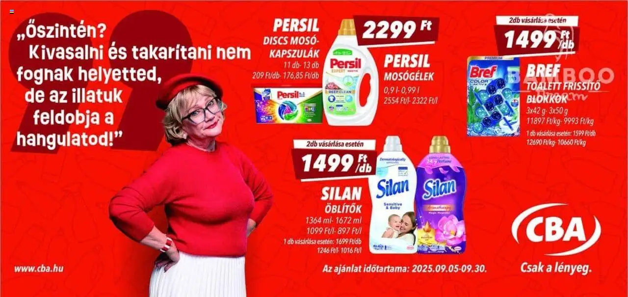 CBA akciós ujság - amely érvényes a következő dátumtól: 05.09.2025 | Oldal: 4 | Termékek: Persil