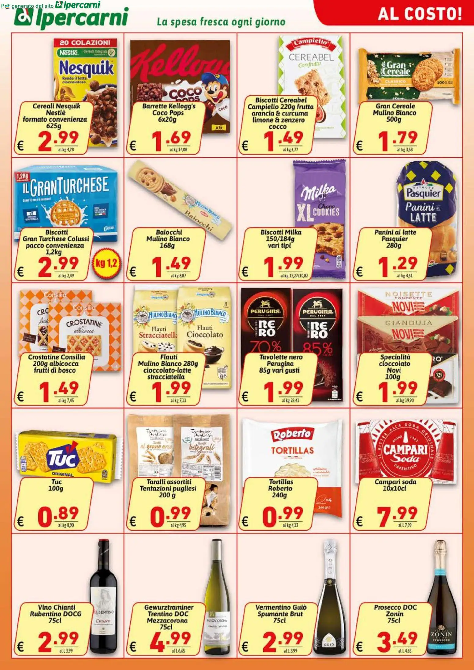 Volantino Ipercarni del 17.04.2026 | Pagina: 7 | Prodotti: Prosecco, Latte, Vino, Cocco