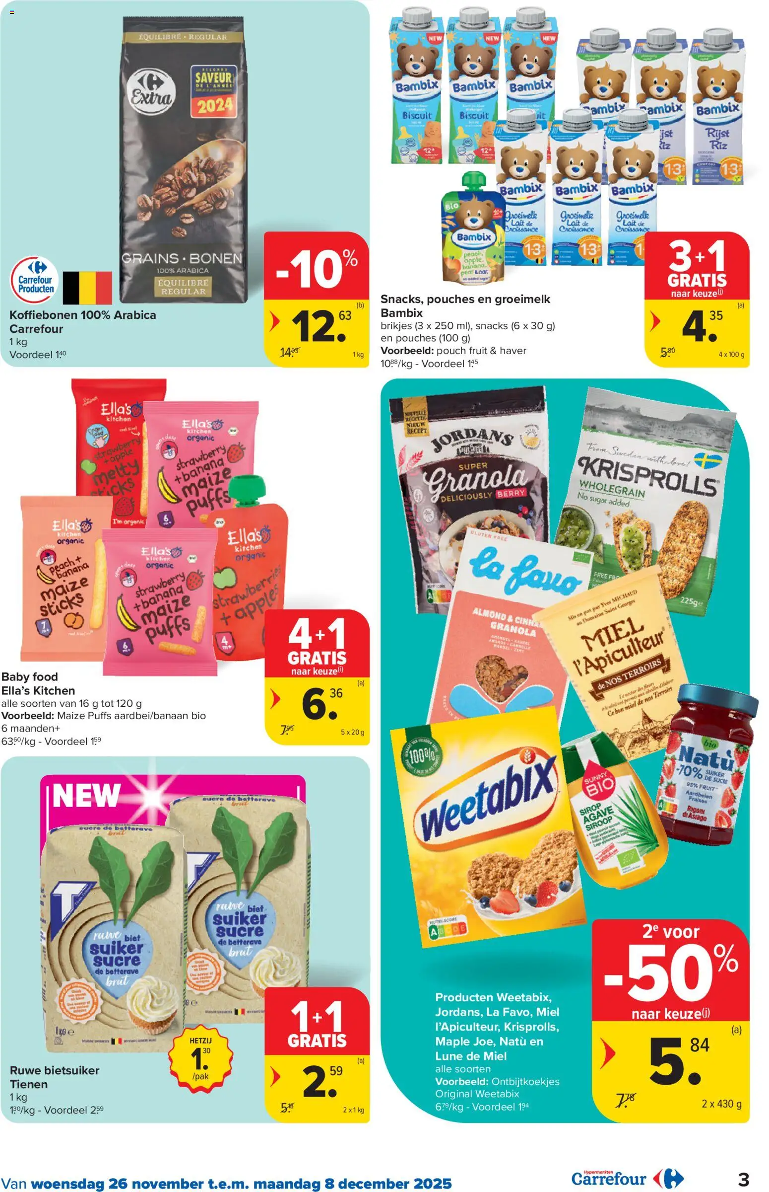 {H1} | Pagina: 3 | Producten: Aardbeien, NOS, Koffiebonen, Pot