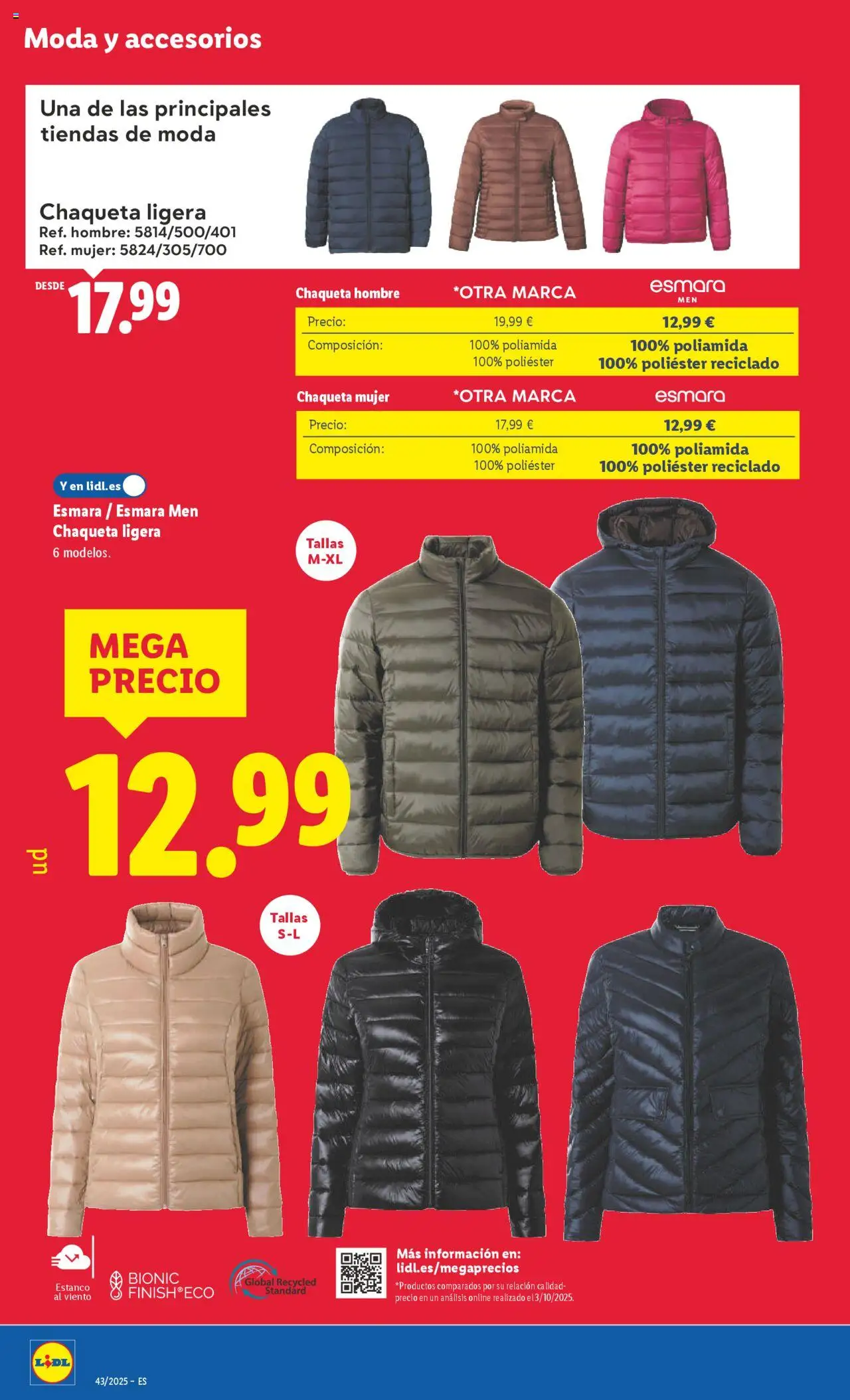 Lidl folleto de bazar │ válido desde el 20.10.2025 | Página: 18 | Productos: Chaqueta