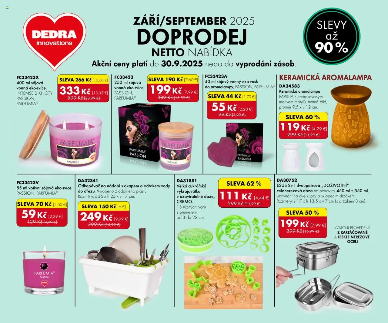 Dedra Dopredaj september 2025 │ platný od 01.09.2025 | Strana: 1