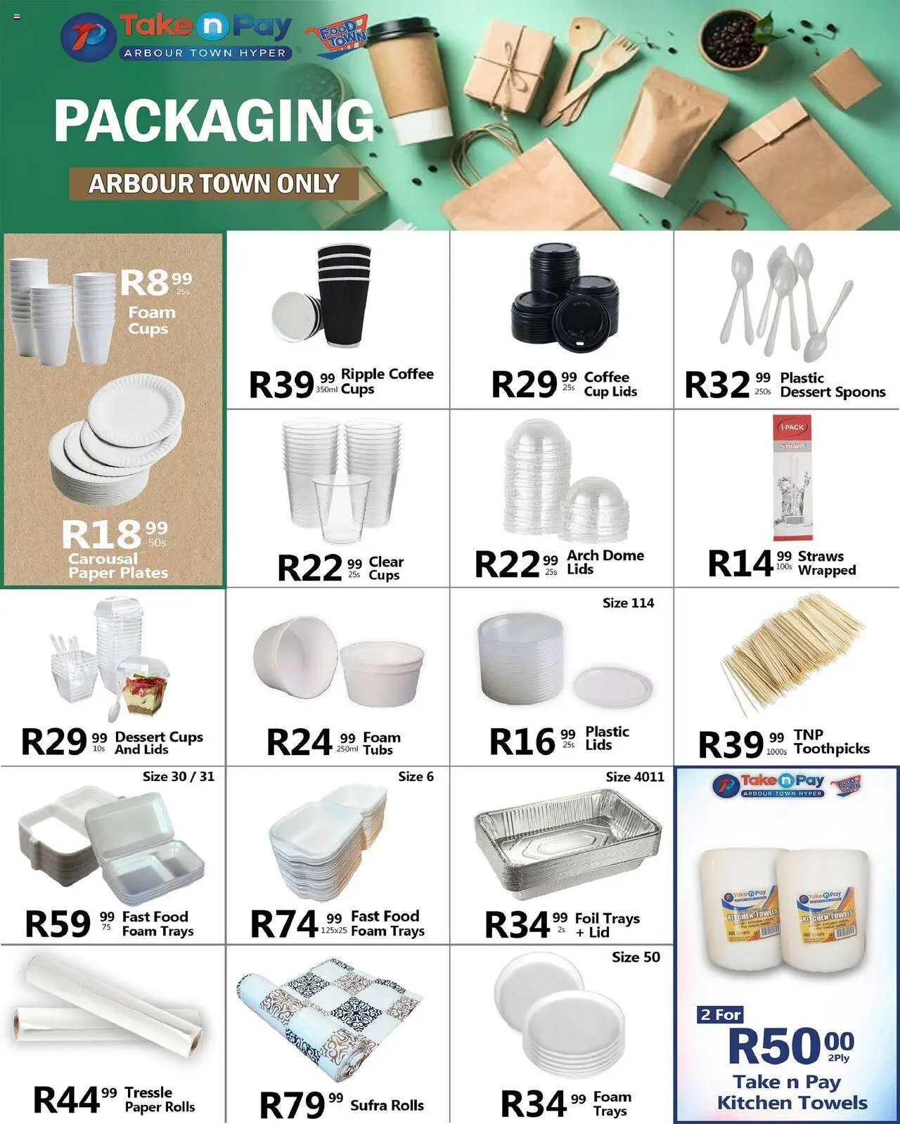 New Take n Pay catalogue – valid from 06.10.2025 | Page: 16 | Products: Arch, Towel, Paper, Paper plates