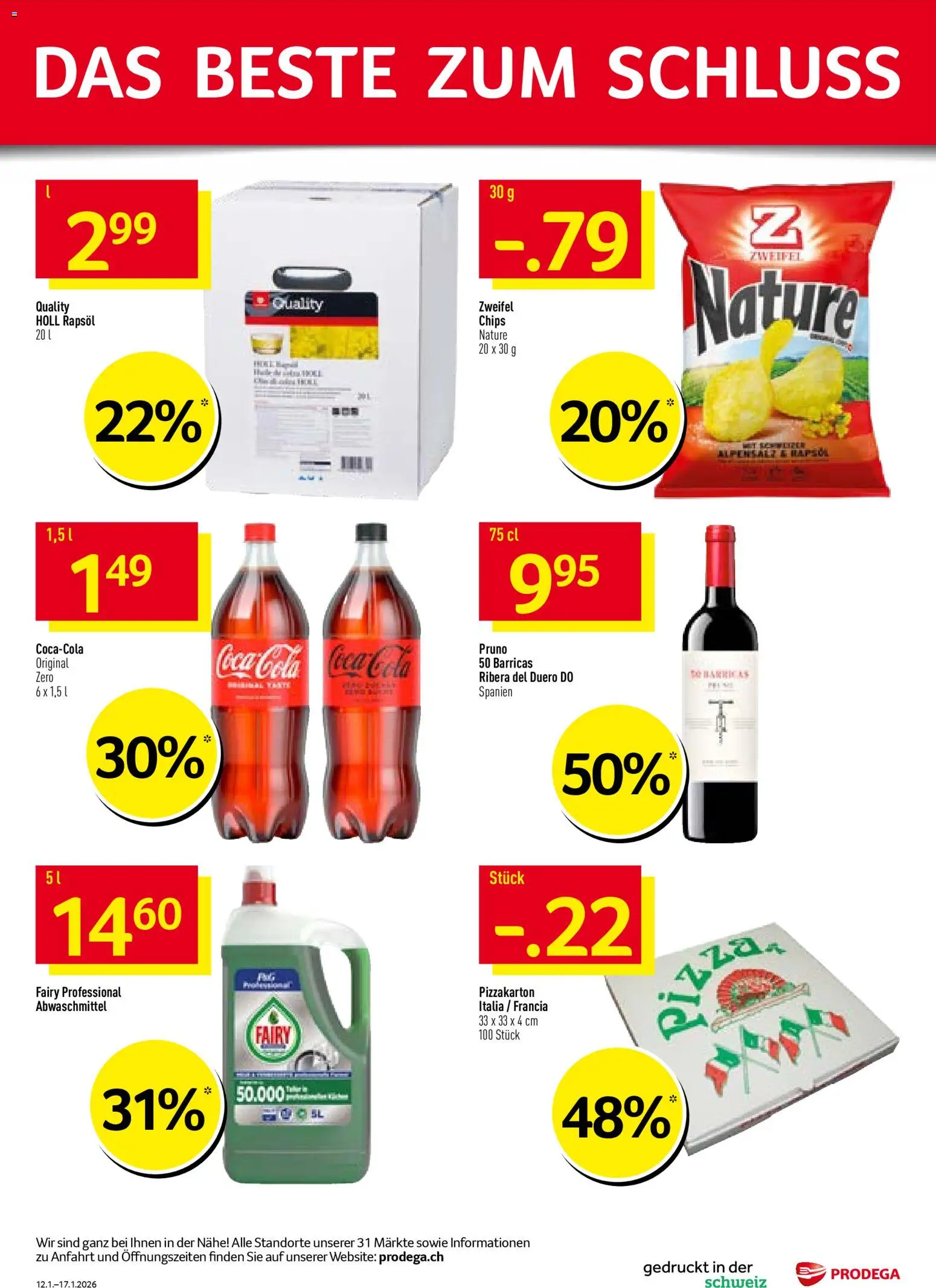Prodega Aktionen – gültig ab 12.01.2026 | Seite: 36 | Produkte: Coca Cola, Rapsöl, Chips