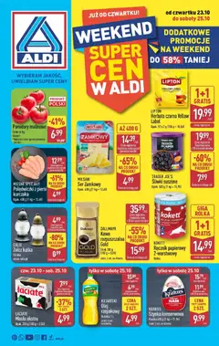 Pogląd oferty "Aldi - Dodatkowe promocje na weekend w ALDI" - ważna od 22.10.2025