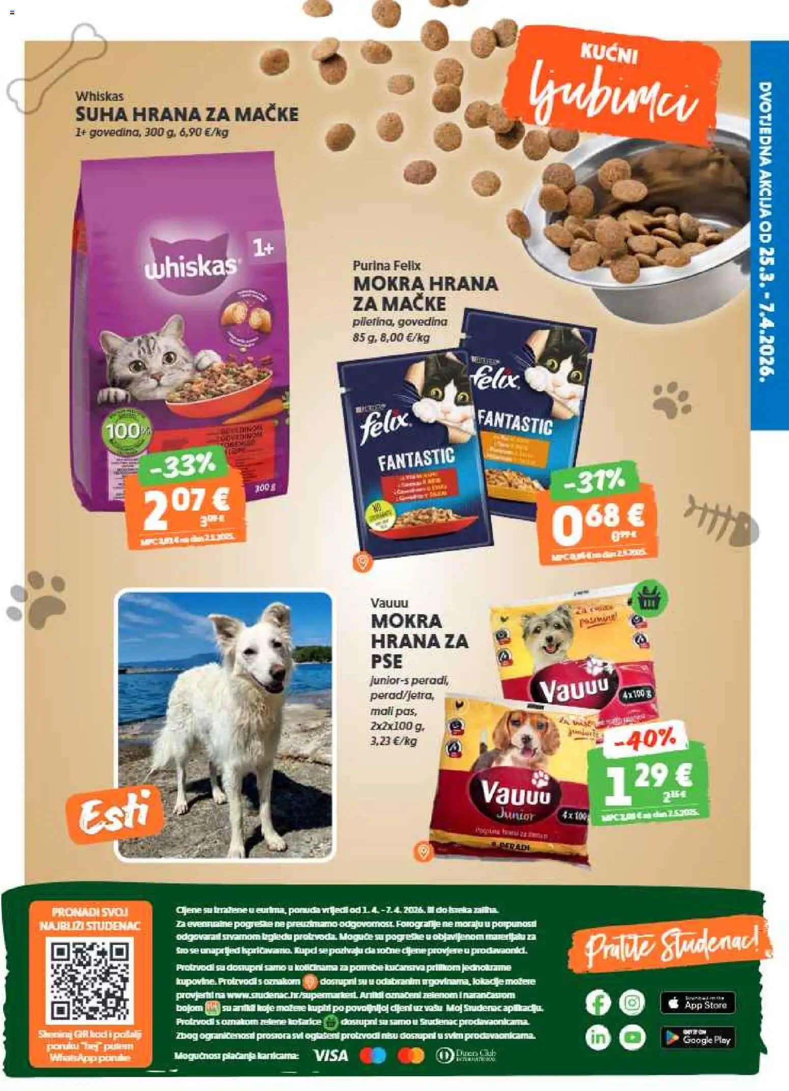 Studenac katalog | vrijedi od 01.04.2026 | Stranica: 39 | Proizvodi: Whiskas, Govedina, Hrana za mačke