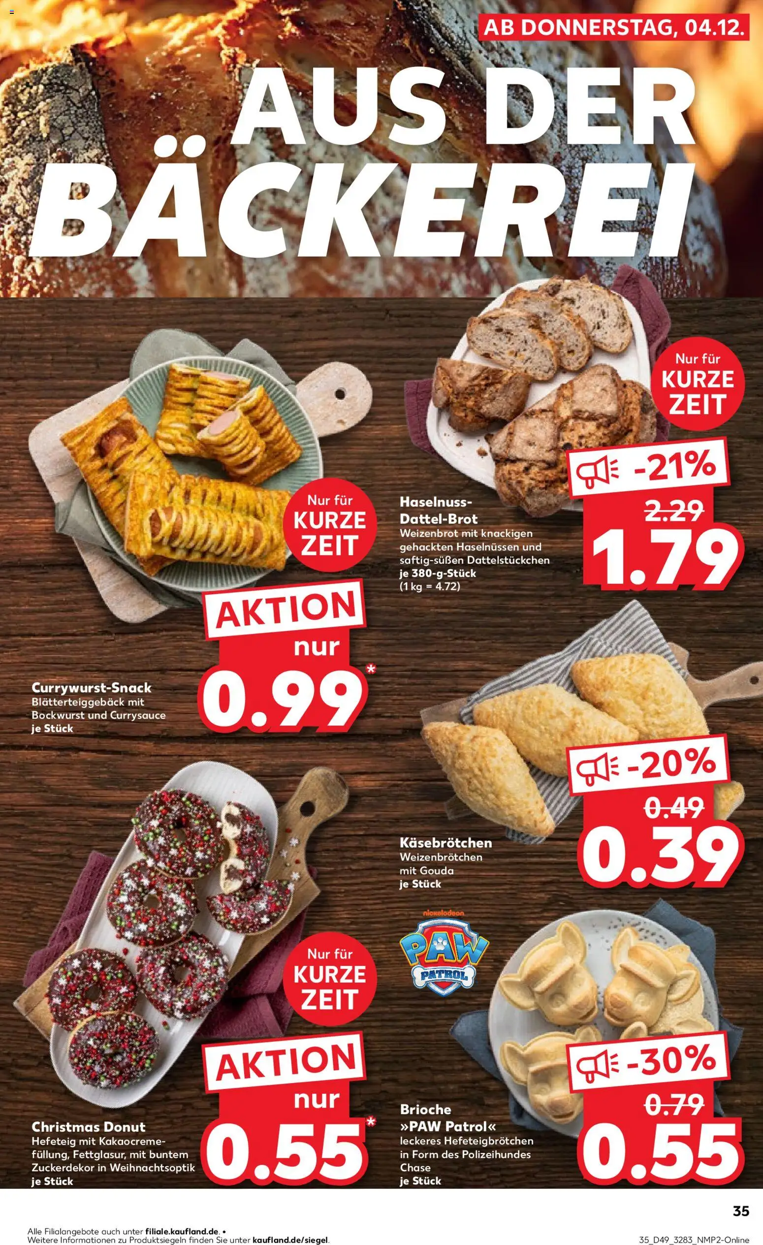 Kaufland prospekt Berlin	 – gültig ab 04.12.2025 | Seite: 35 | Produkte: Bockwurst, Bäckerei, Gouda