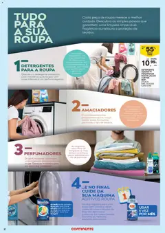 Pré-visualização Continente - Açores Limpeza do Lar válido de 24.02.2026 | Página: 2 | Produtos: Ferro, Perfume, Detergente, Roupas