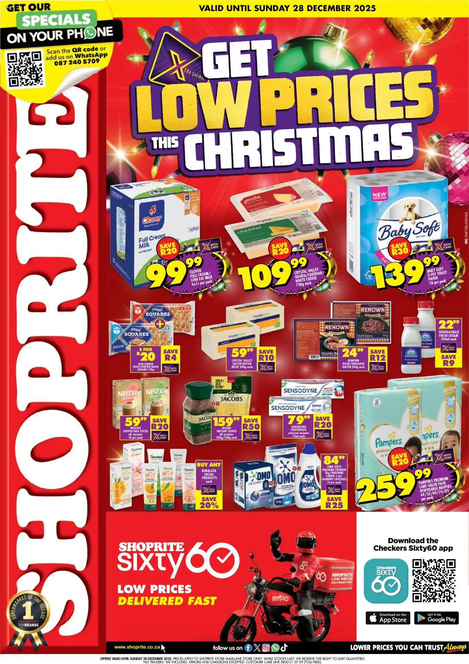 New Shoprite catalogue – valid from 12.12.2025 | Page: 1 | Products: Phone, Toilet, Cheese, Paper
