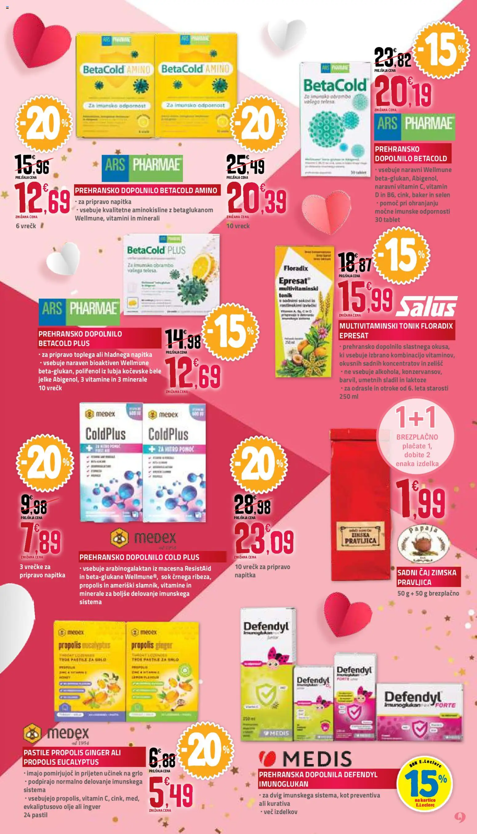 Novi E.leclerc katalog ponudbe – veljaven od 30.01.2026 | Stran: 9 | Izdelki: Prehranska dopolnila, Olje, Sok, Tonik