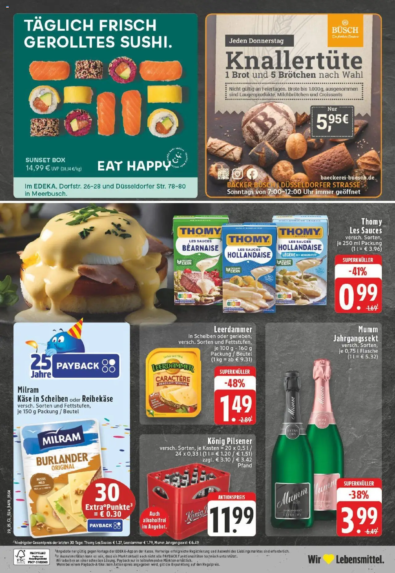 Edeka prospekt Meerbusch-Büderich	 - gültig ab dem 13.07.2025 | Seite: 24 | Produkte: Thomy les sauces, Käse, Leerdammer, Reibekase