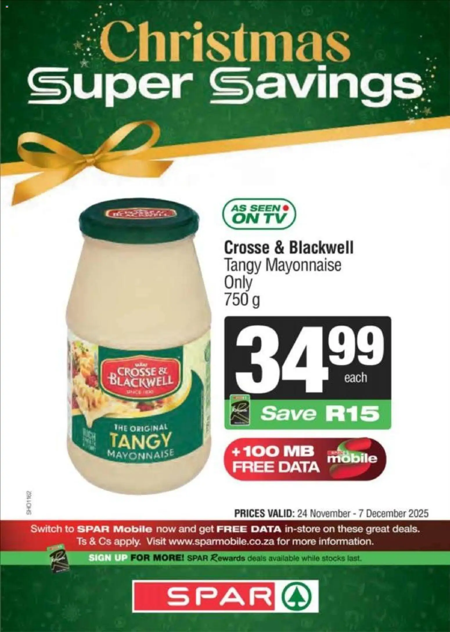New KWIKSPAR catalogue – valid from 24.11.2025 | Page: 9 | Products: Data, TV, Switch, Mayonnaise