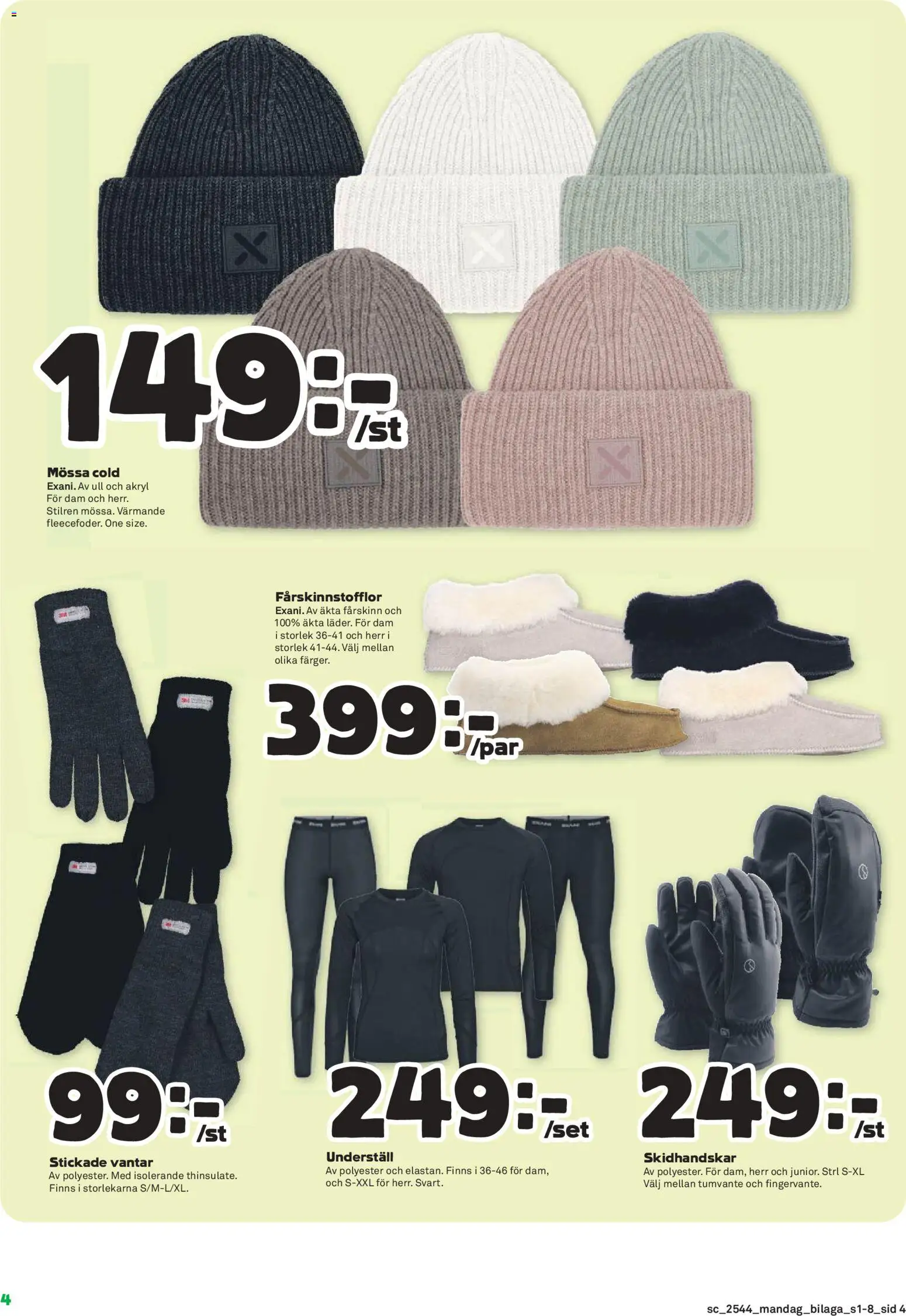Stora Coop reklamblad aktuell från 27.10.2025 | Sida: 20 | Produkter: Vantar, Underställ, Mössa
