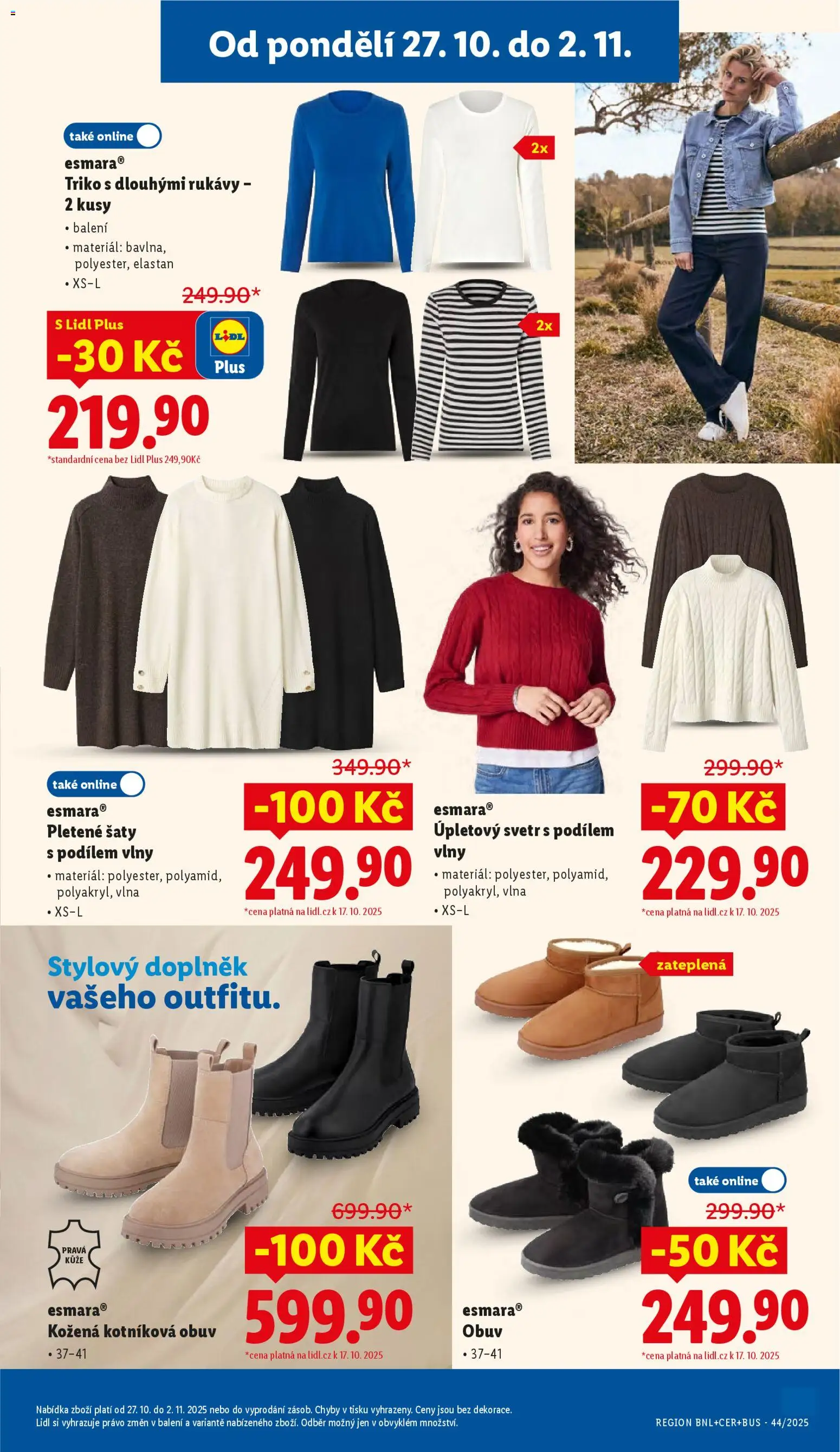 Lidl leták od 27.10.2025 | Strana: 45 | Produkty: Šaty, Svetr, Obuv