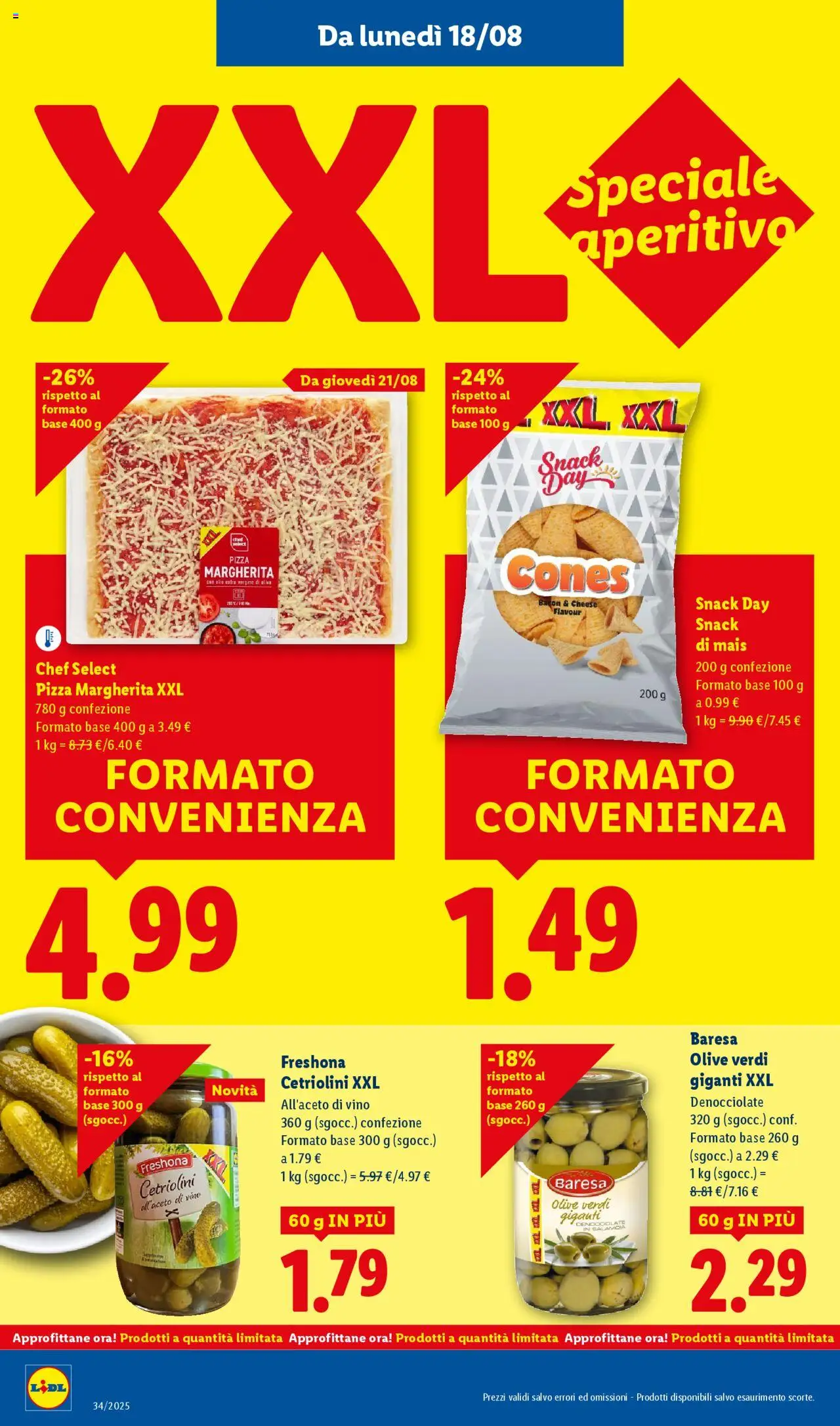Volantino Lidl del 18.08.2025 | Pagina: 10 | Prodotti: Olive, Vino, Mais, Aperitivo