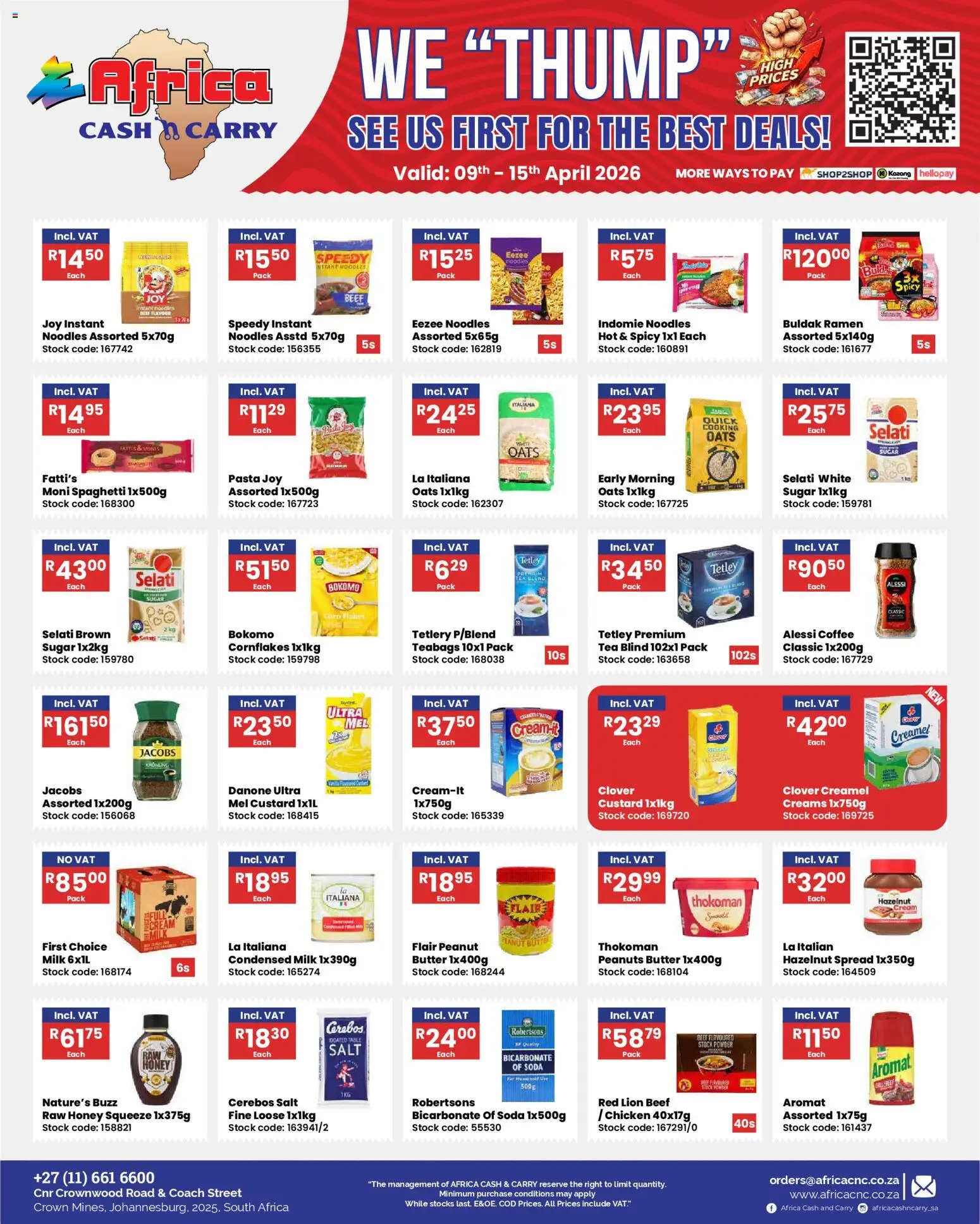 New Africa Cash & Carry catalogue – valid from 09.04.2026 | Page: 17 | Products: Belt, Tea, Noodles, Beef