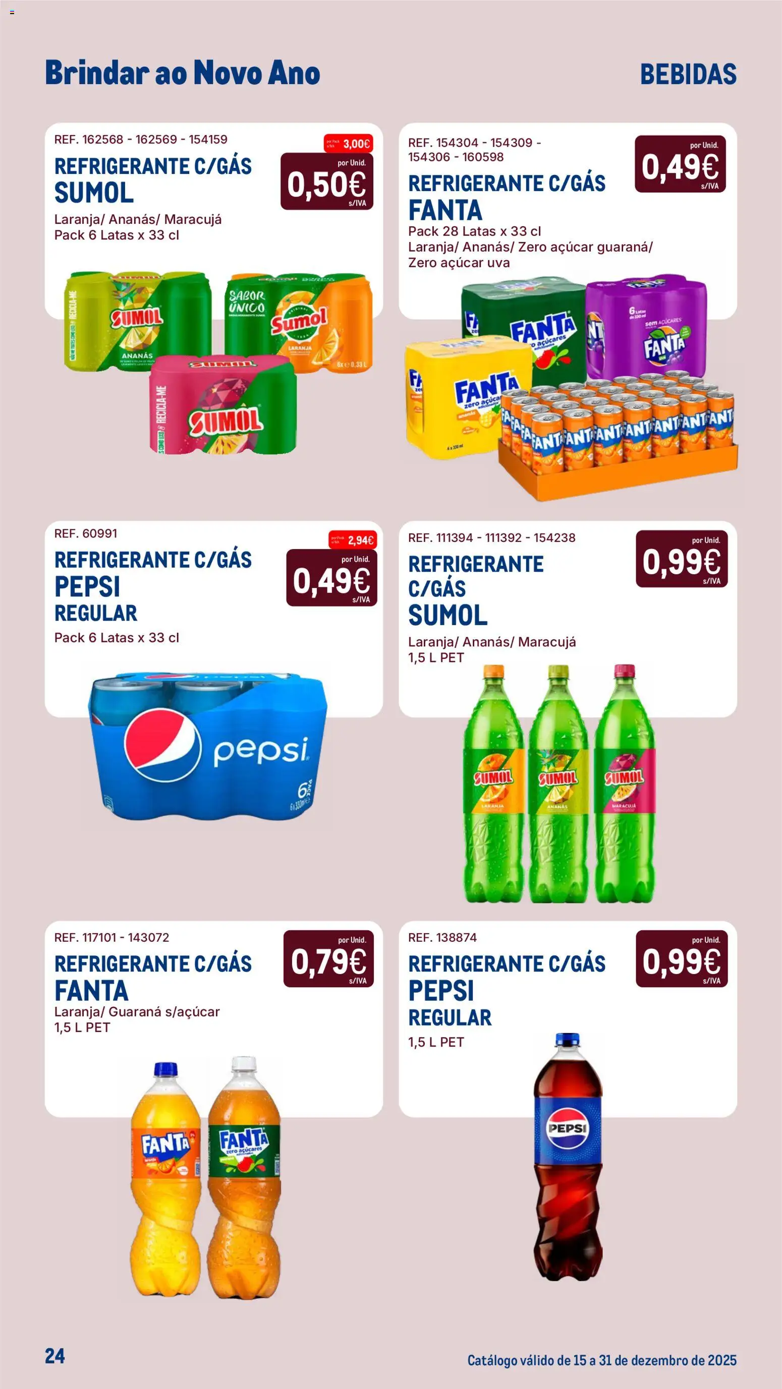 Makro Catálogo Brindar ao Ano Novo │ válido de 15.12.2025 | Página: 24 | Produtos: Refrigerante, Fanta, Açúcar