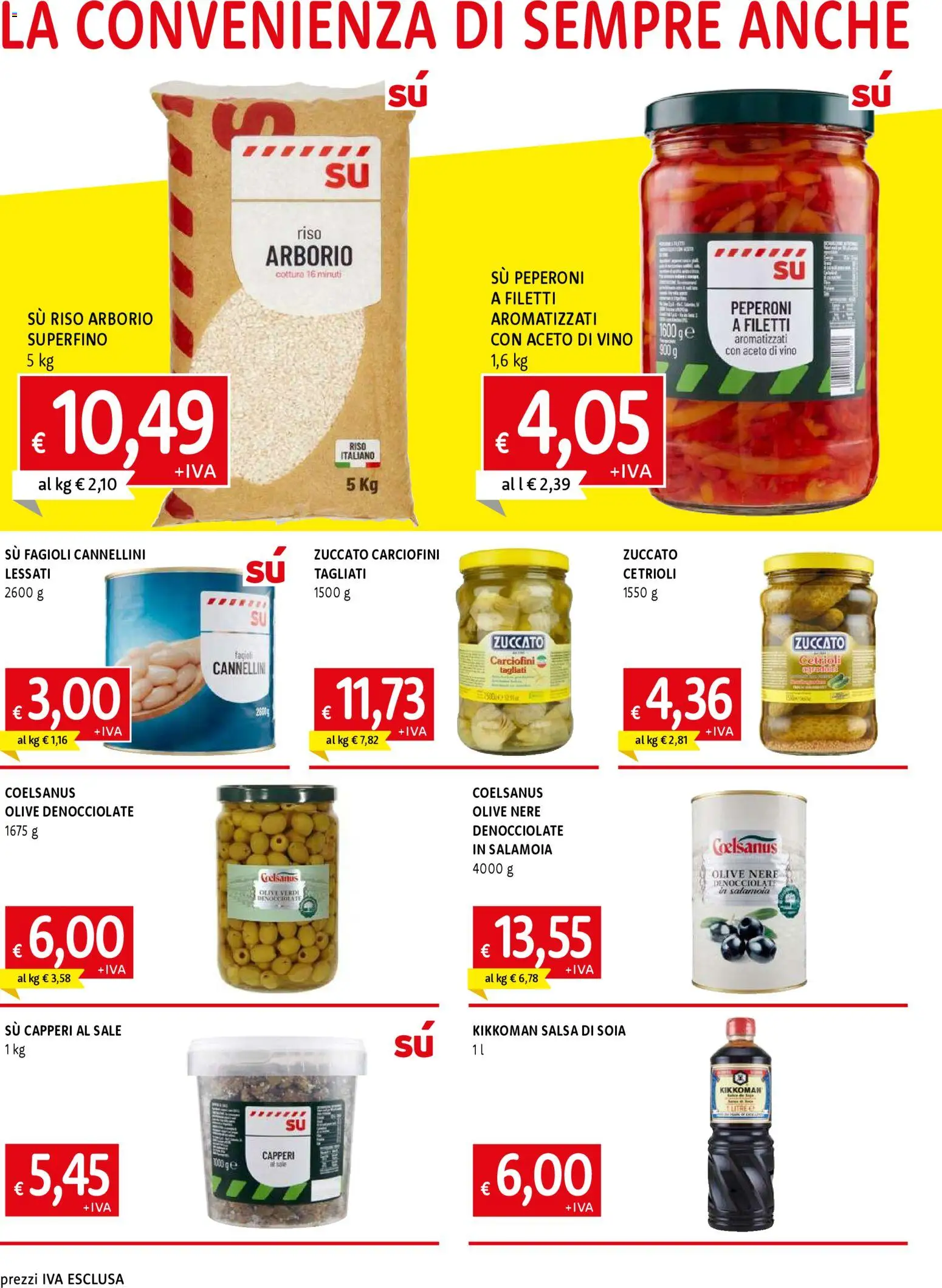 Volantino Famila del 08.01.2026 | Pagina: 4 | Prodotti: Peperoni, Cannellini, Fagioli, Aceto