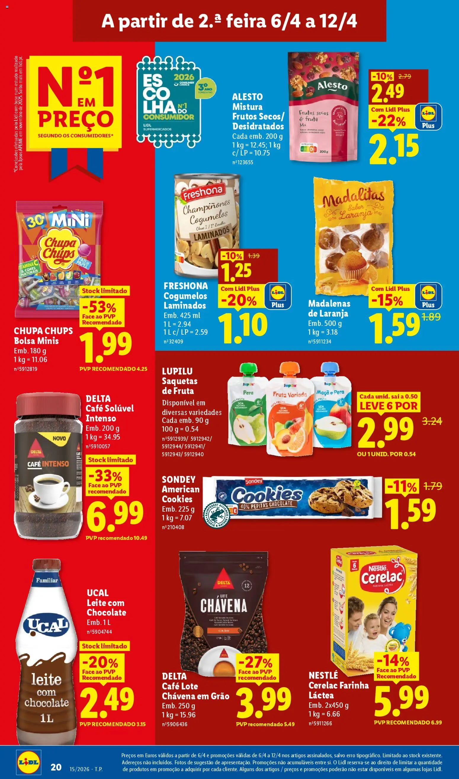 Lidl folheto │ válido de 06.04.2026 | Página: 20 | Produtos: Bolsa, Base, Nestlé, Maça