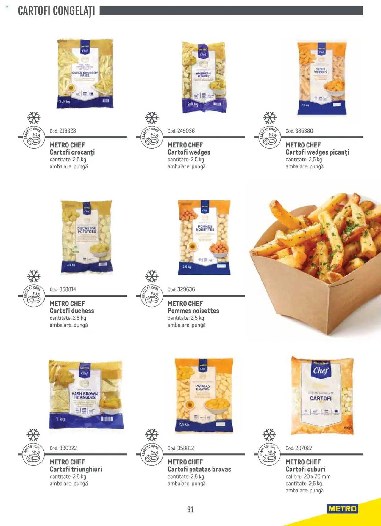 Noul catalog Metro – valabil de la 14.11.2024 | Pagină: 91 | Produse: Pungă, Cartofi