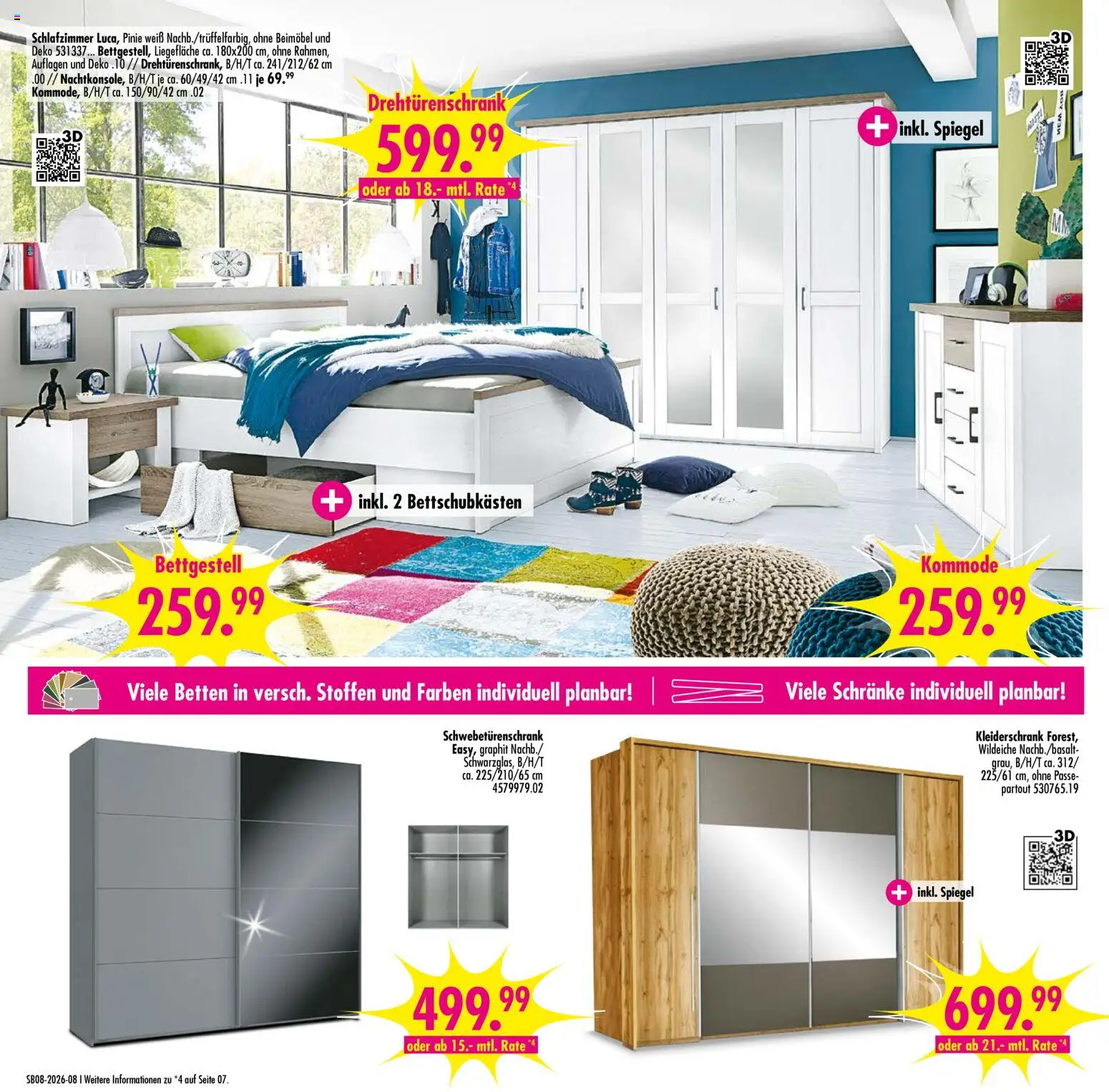 SB Möbel Boss Prospekt Alte Messe Leipzig	 – gültig ab 14.02.2026 | Seite: 8 | Produkte: Kleiderschrank, Kommode, Schwebetürenschrank, Spiegel