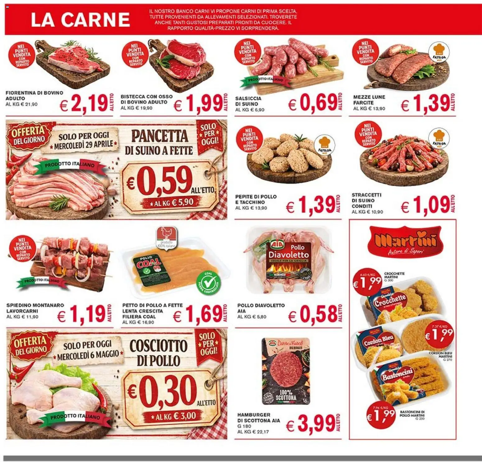 Volantino Coal del 23.04.2026 | Pagina: 4 | Prodotti: Petto di Pollo, Salsiccia, Crocchette, Griglia