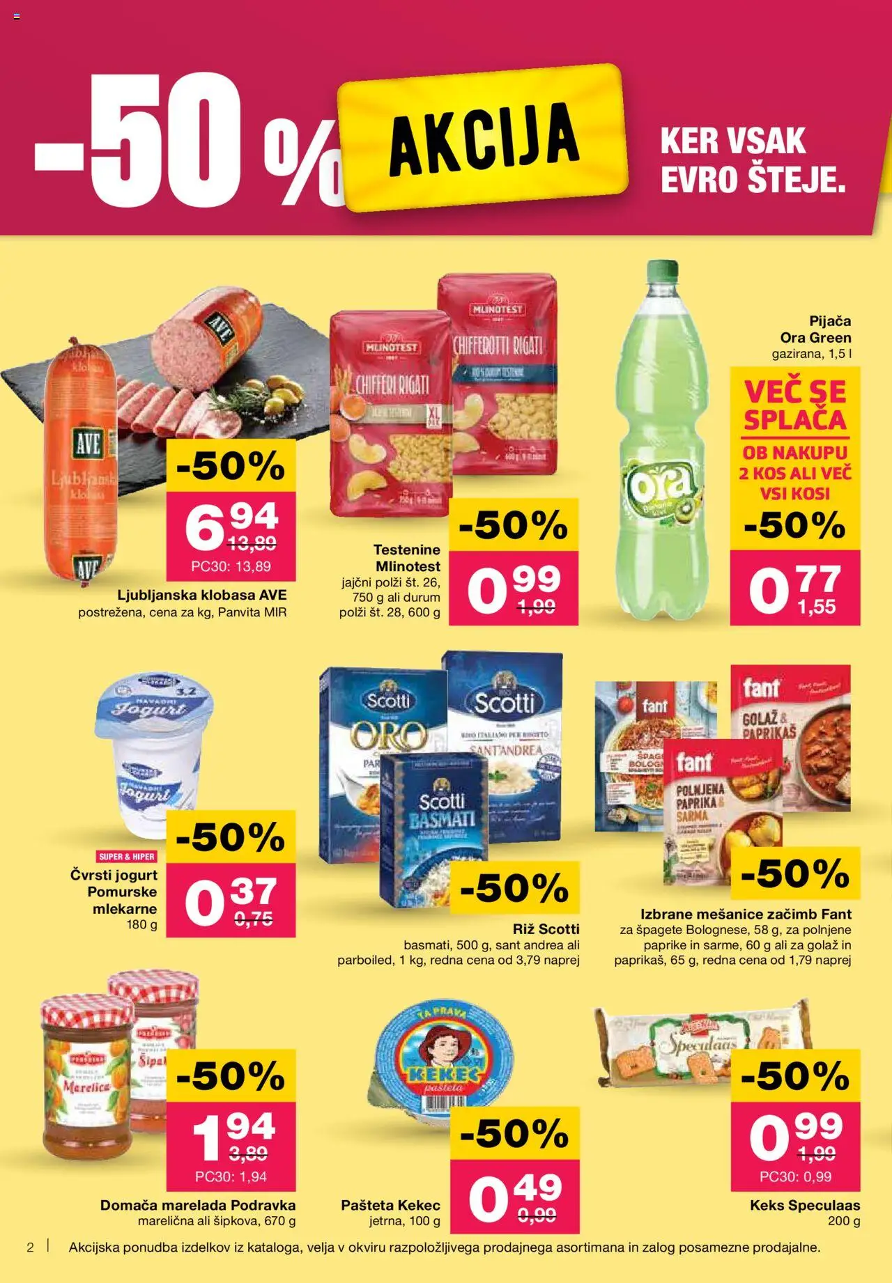 Mercator katalog │ velja od 07.08.2025 | Stran: 2 | Izdelki: Paprika, Pašteta, Kos, Jogurt