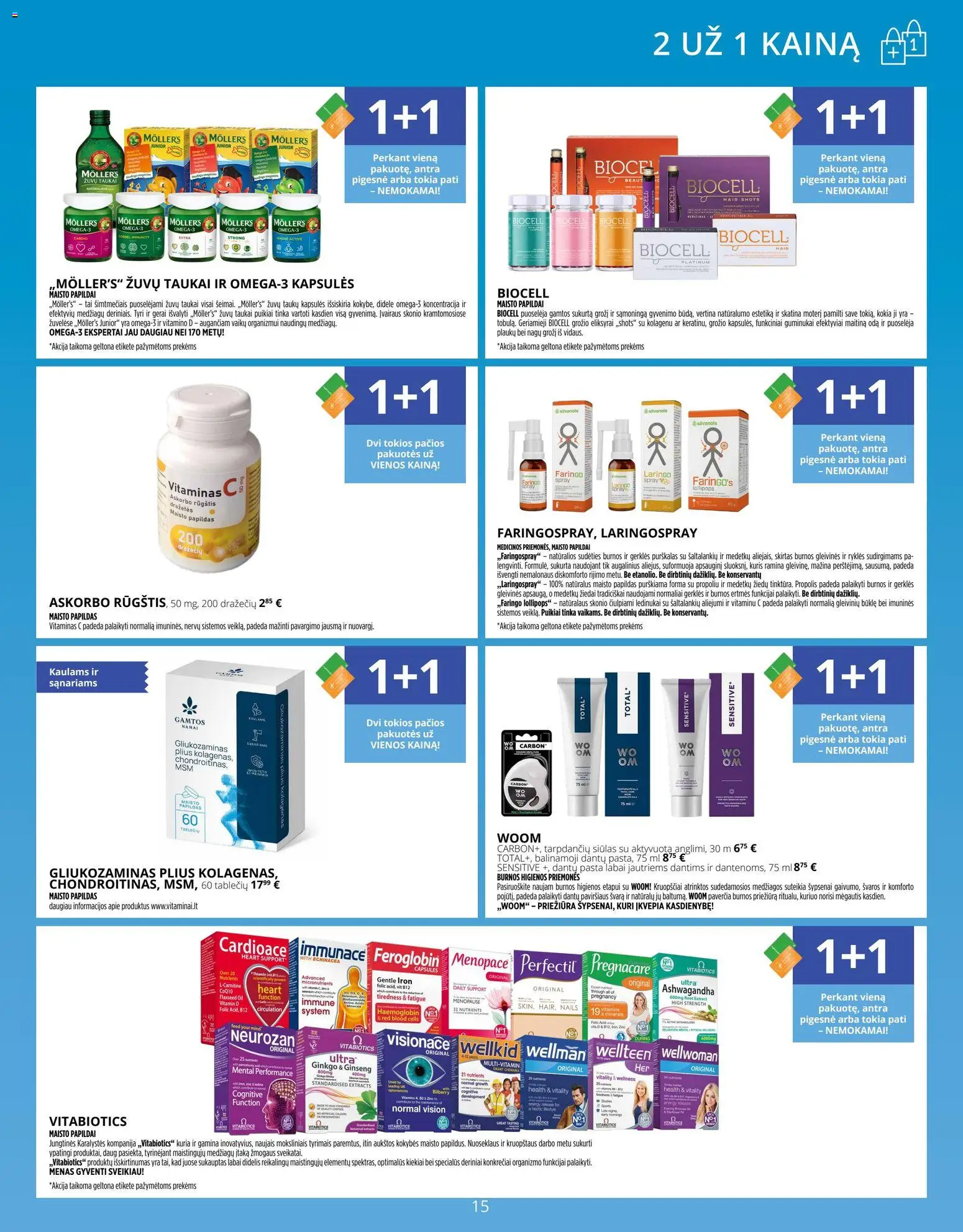 Gintarinė akcijos nuo 01.11.2025 | Puslapis: 15 | Prekių: Ledinukai, Dantų pasta, Guminukai