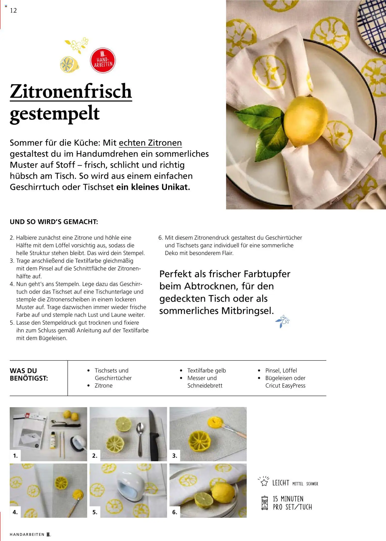 Pagro-Diskont Ideenwerk gültig ab 01.05.2026 | Seite: 12 | Produkte: Zitrone, Bügeleisen, Tisch, Pinsel