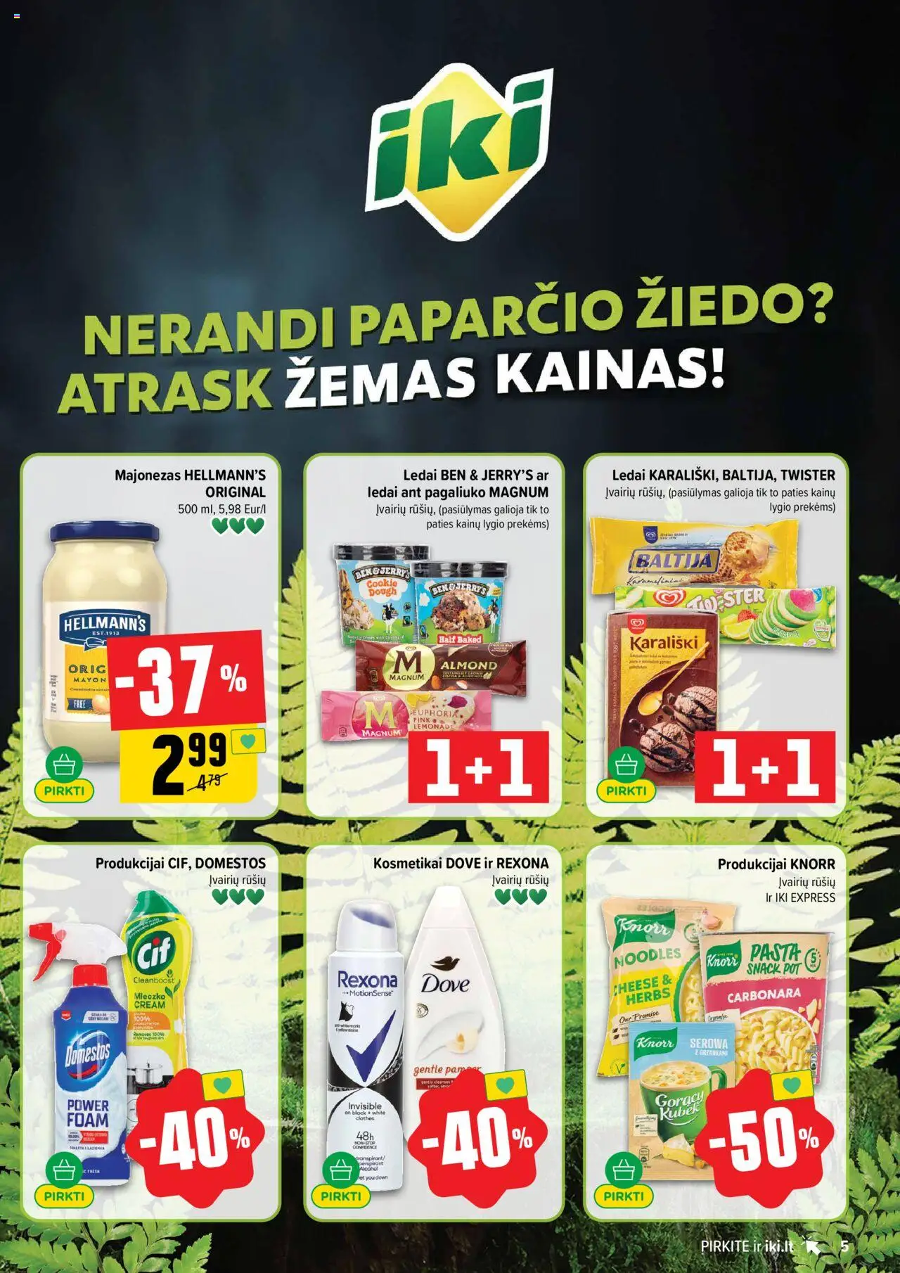 IKI leidinys│galioja nuo 16.06.2025 | Puslapis: 5 | Prekių: Ledai, Majonezas