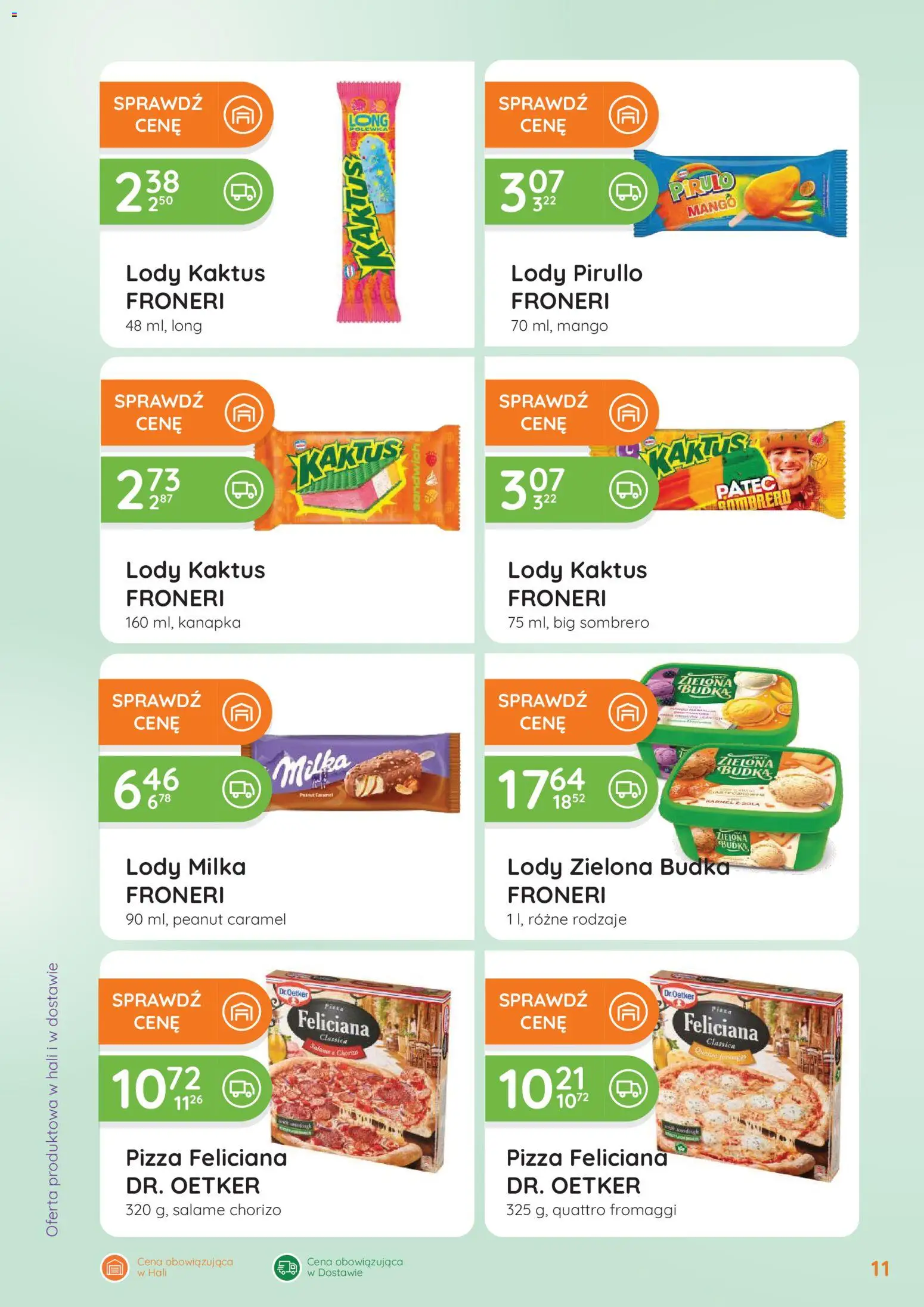 Eurocash gazetka - Oferta Handlowa od 06.04.2026 | Strona: 11 | Produkty: Mango, Pizza, Lody Kaktus, Lody