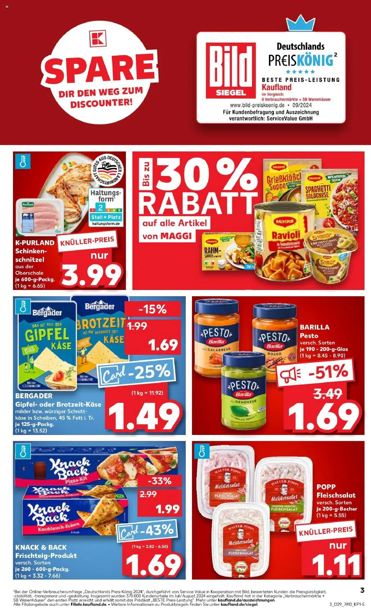 Kaufland prospekt Braunschweig	 - gültig ab dem 21.07.2025 | Seite: 16 | Produkte: Käse, Barilla, Schnitzel, Schinken