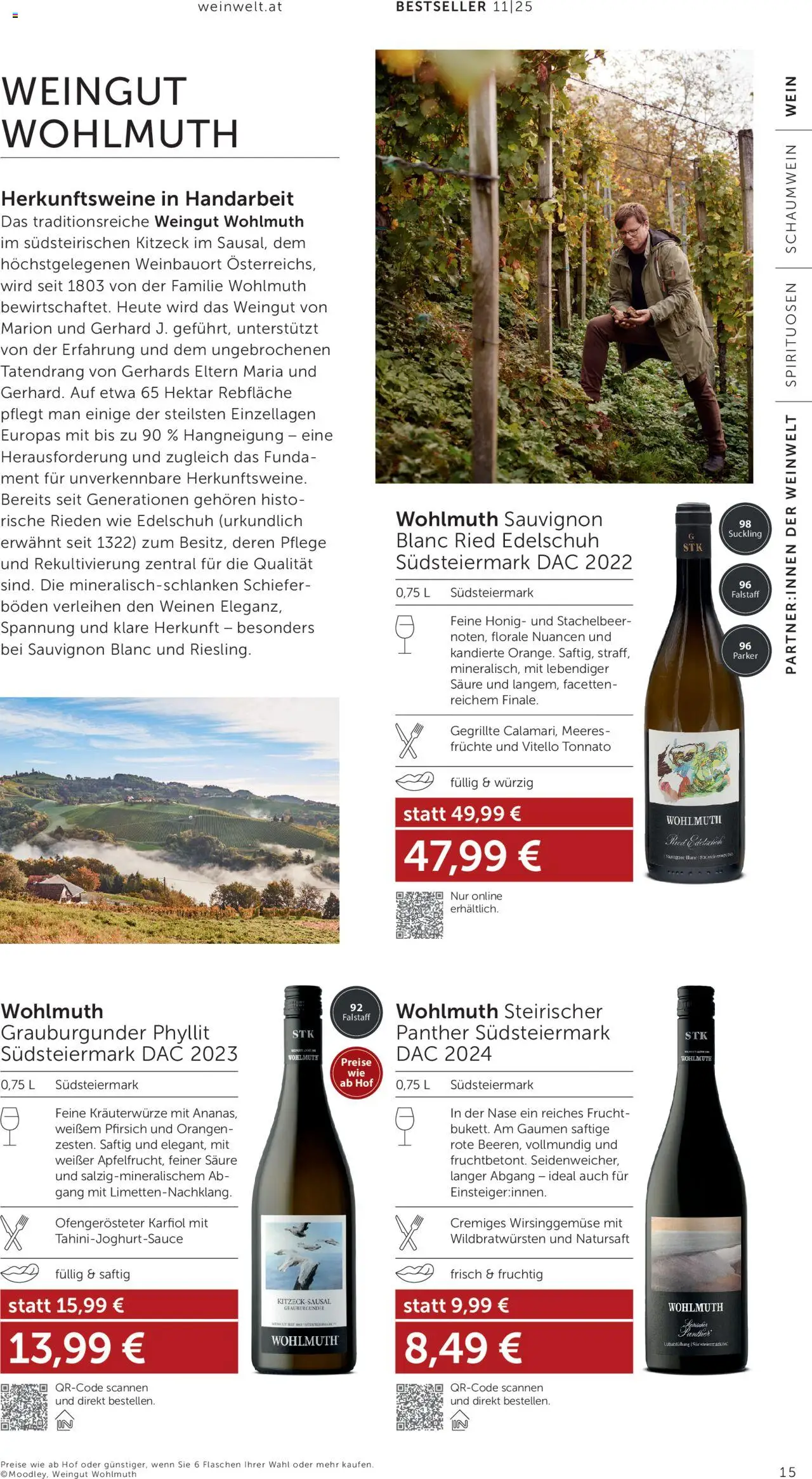 Interspar Wein Welt gültig ab 16.10.2025 | Seite: 15 | Produkte: Pfirsich, Wein, Orangen