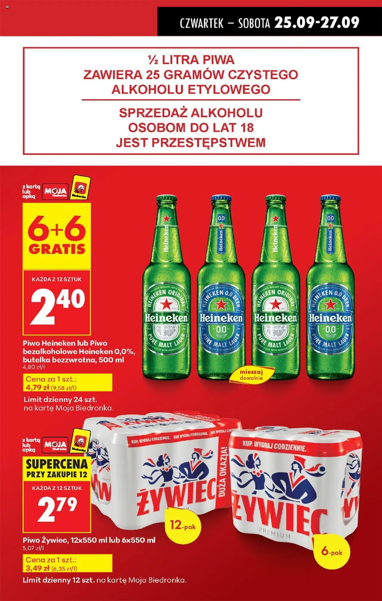 Biedronka gazetka - Oferta w tym tygodniu od 25.09.2025 | Strona: 11 | Produkty: Karta, Piwo, Heineken