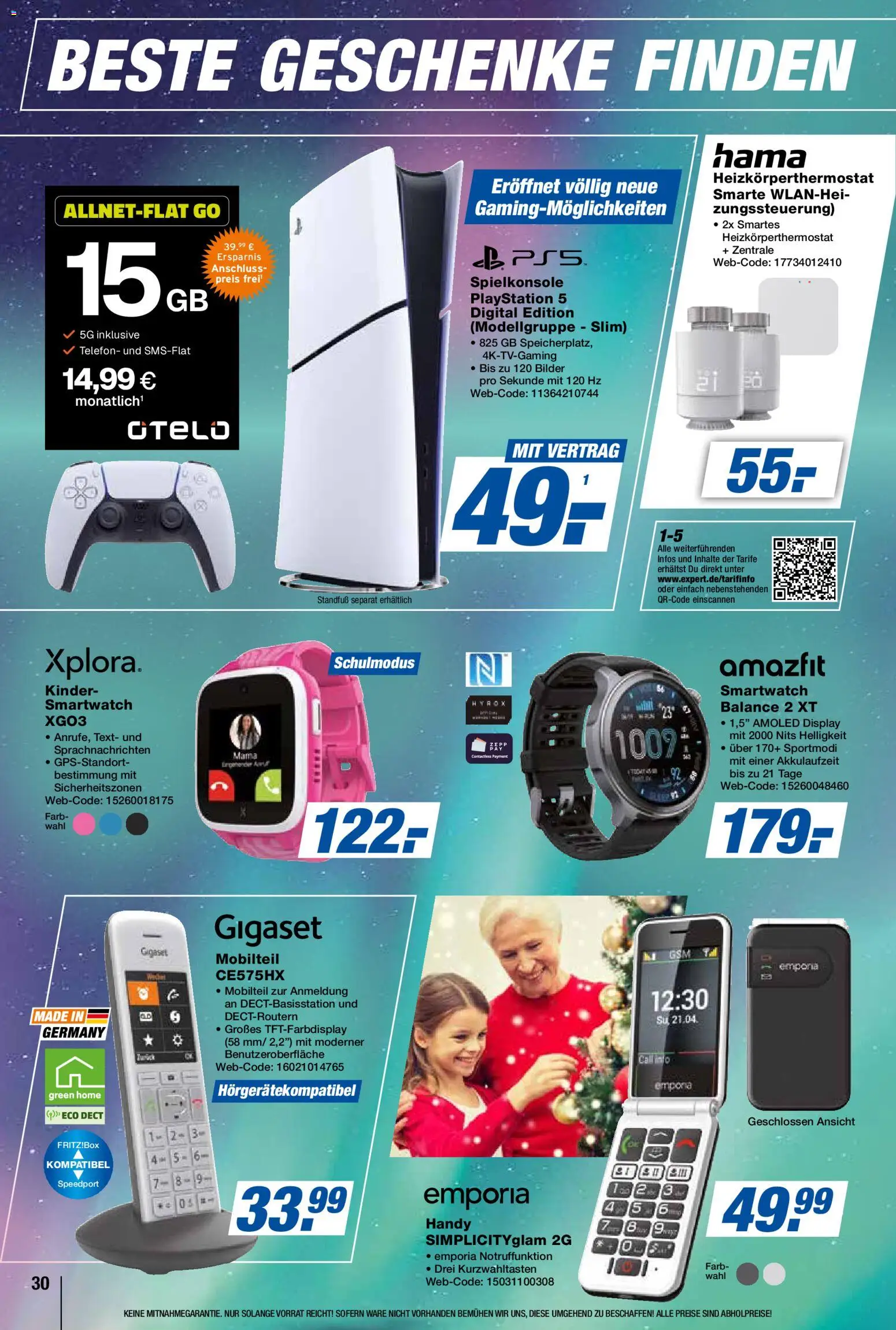 Expert  Aktuelle Beilage – gültig ab 05.12.2025 | Seite: 30 | Produkte: Spielkonsole, Playstation, Bilder, Telefon