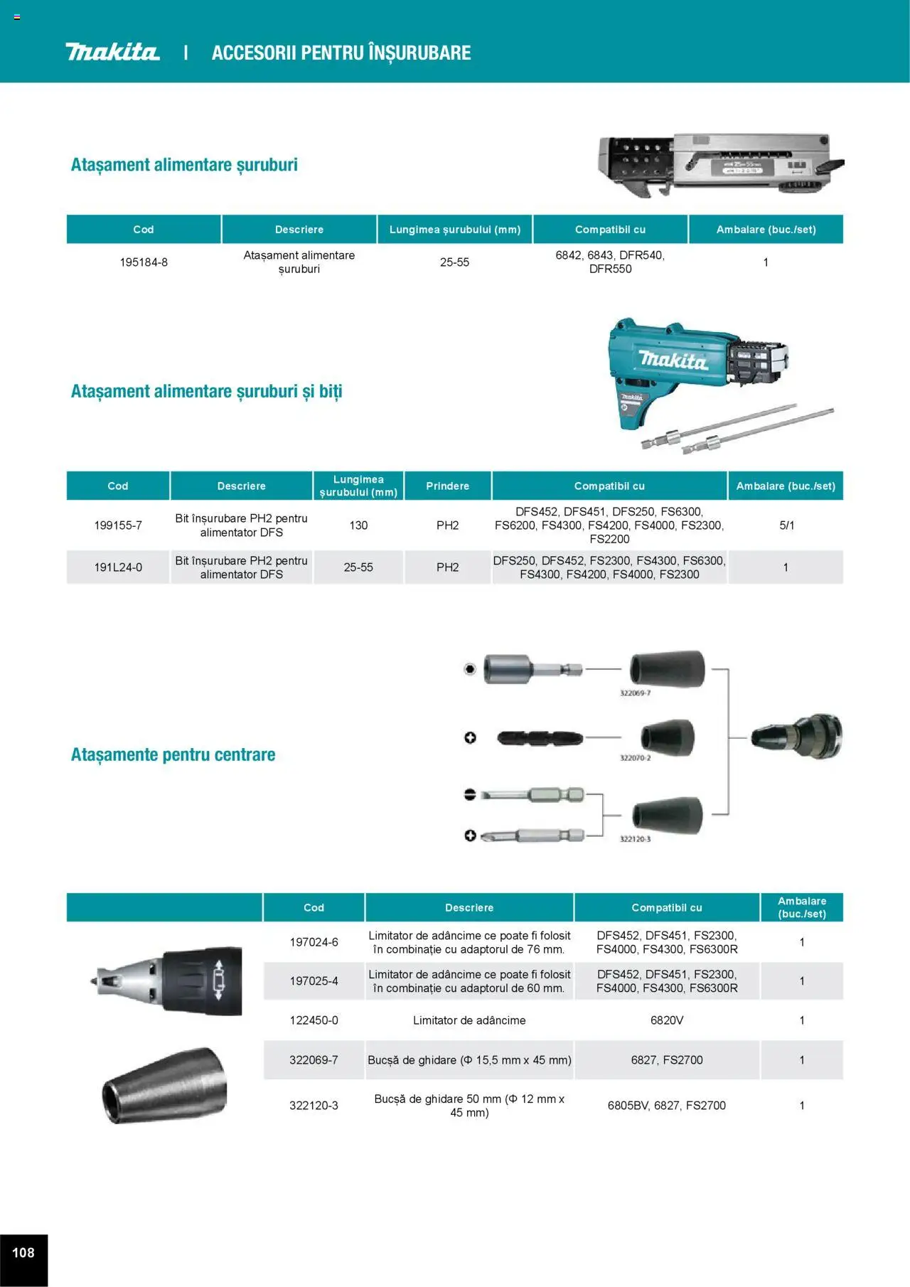 Noul catalog Makita – valabil de la 01.04.2025 | Pagină: 108