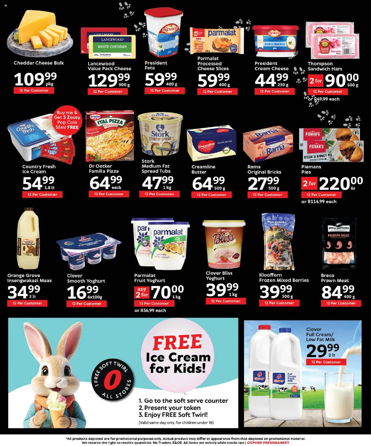 New Oxford Freshmarket catalogue – valid from 18.03.2026 | Page: 12 | Products: Jersey, Milk, Cream, Ice cream