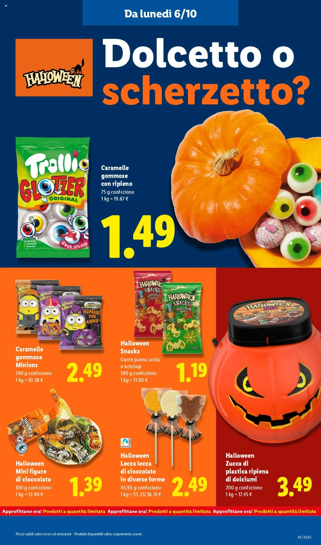 Volantino Lidl del 06.10.2025 | Pagina: 31 | Prodotti: Cioccolato, Caramelle, Ketchup, Panna