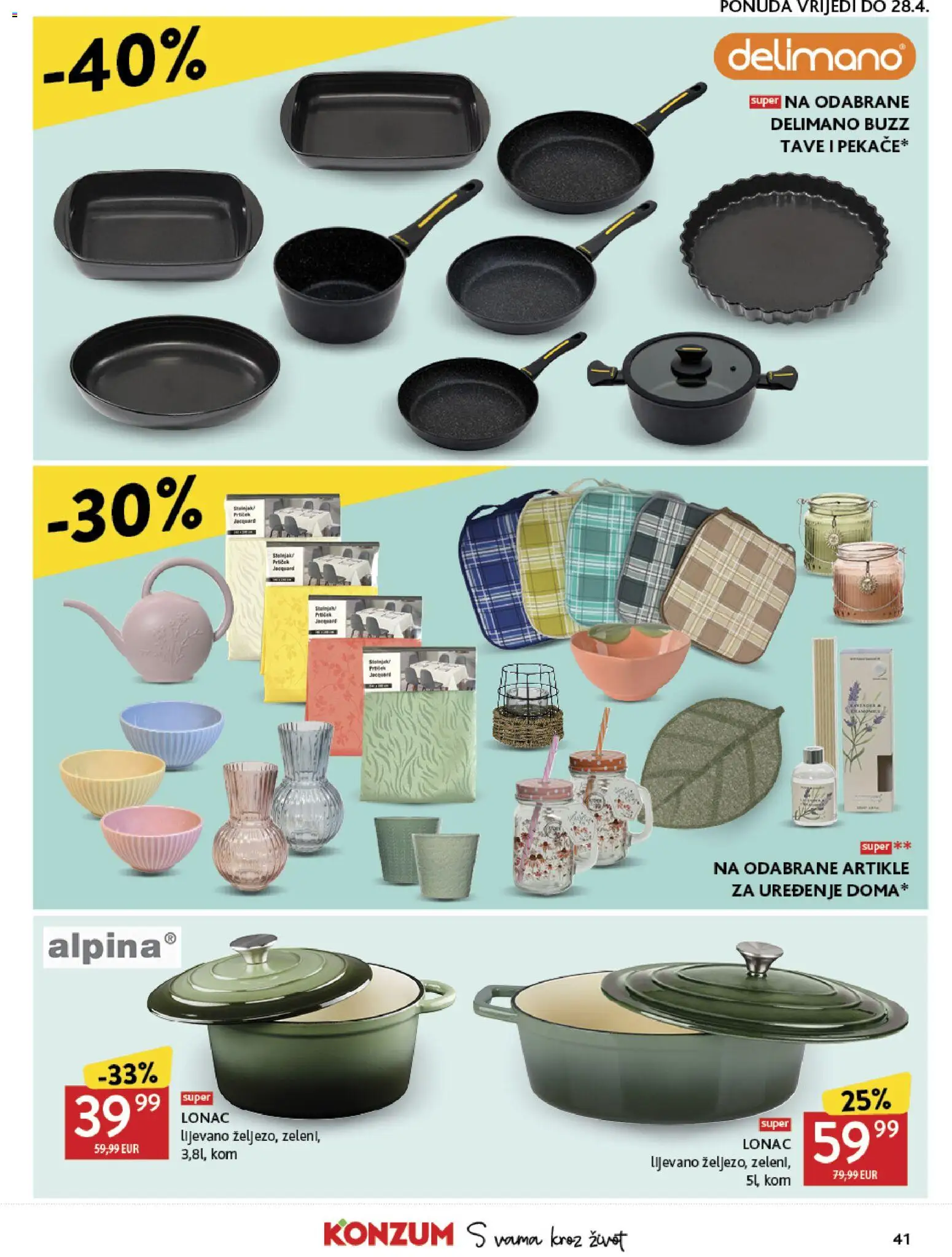 Konzum katalog | vrijedi od 15.04.2026 | Stranica: 41 | Proizvodi: Delimano, Lonac