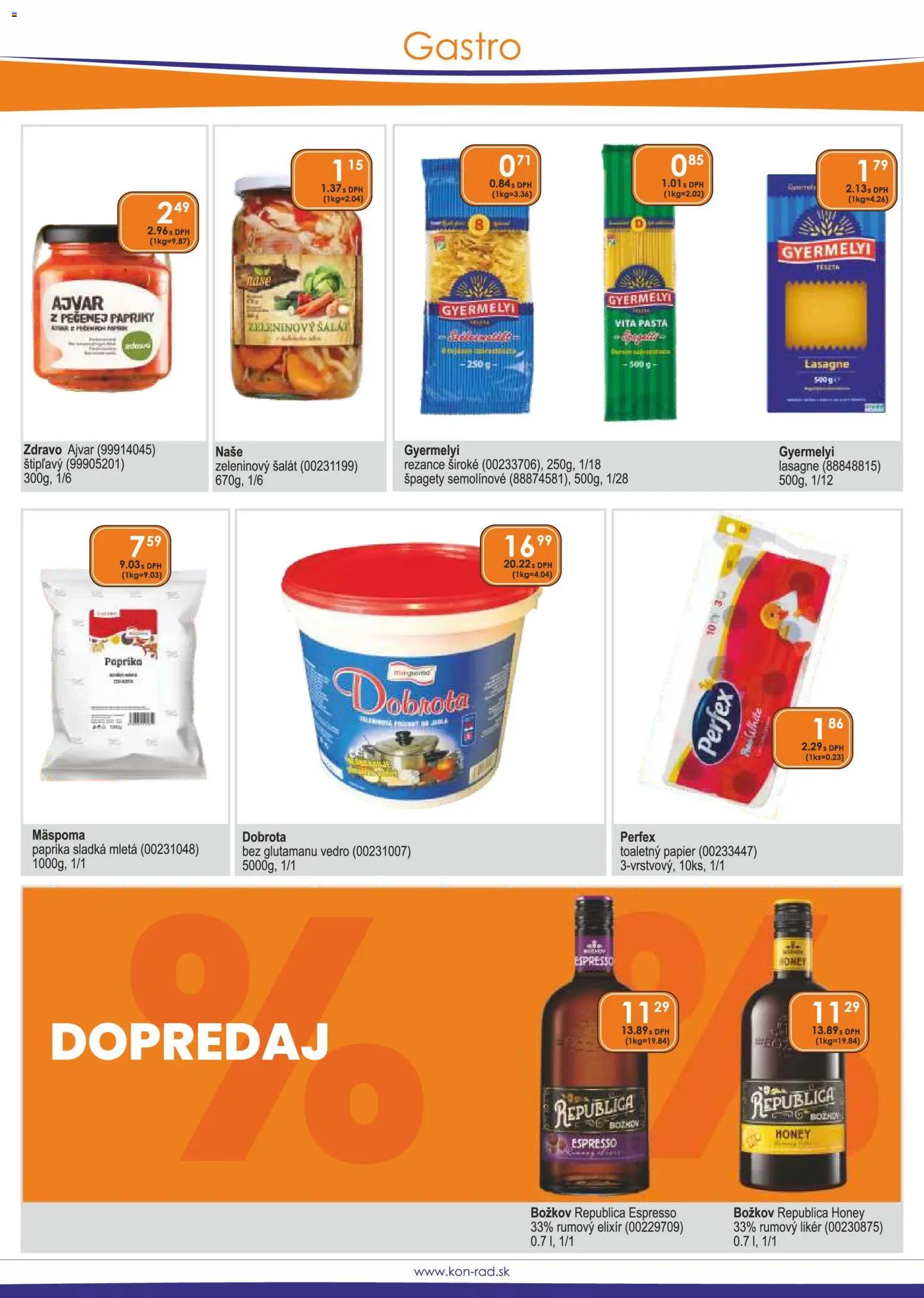 Nové KON - RAD akcie – leták je platný od 01.02.2026 | Strana: 31 | Produkty: Paprika, Božkov, Republica, Šalát