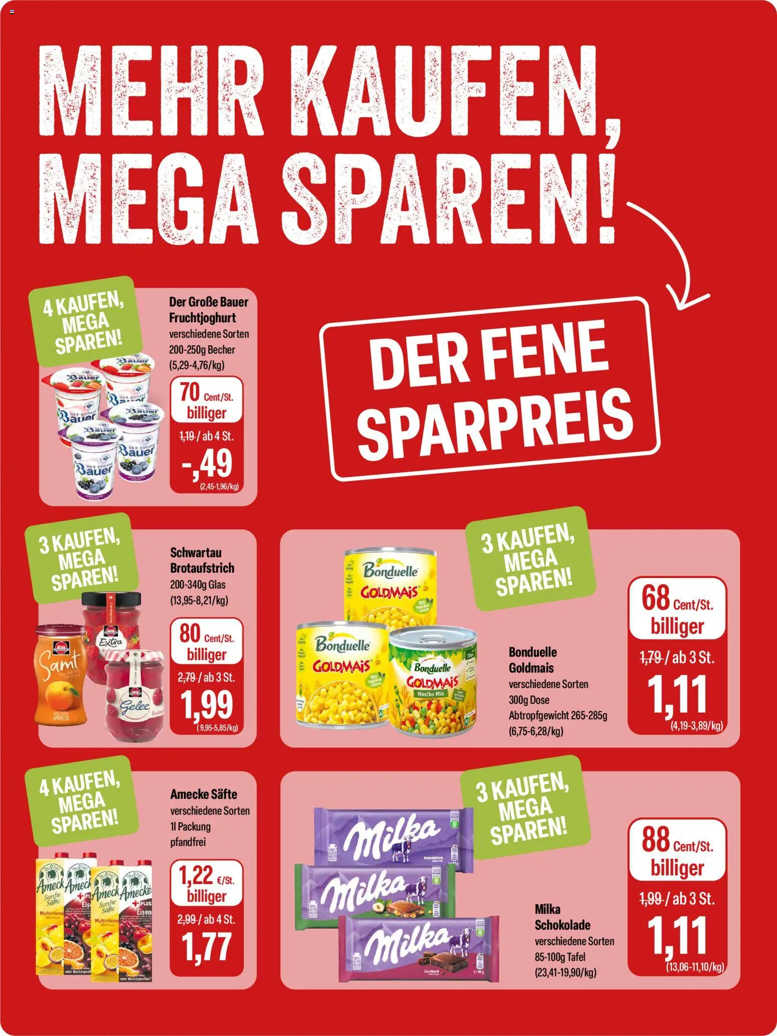 Feneberg Angebote – gültig ab 13.11.2025 | Seite: 10 | Produkte: Top, Schokolade, Milka, Fruchtjoghurt