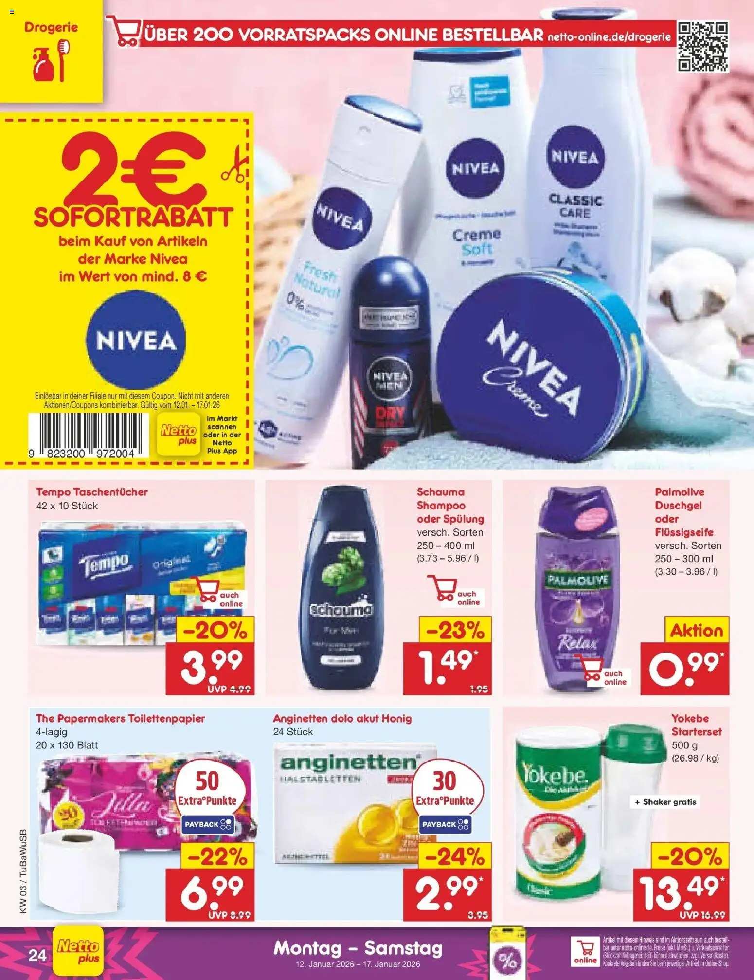 Netto Marken-Discount prospekt Lahr-Langenwinkel	 – gültig ab 12.01.2026 | Seite: 26 | Produkte: Spülung, Creme, Duschgel, Toilettenpapier