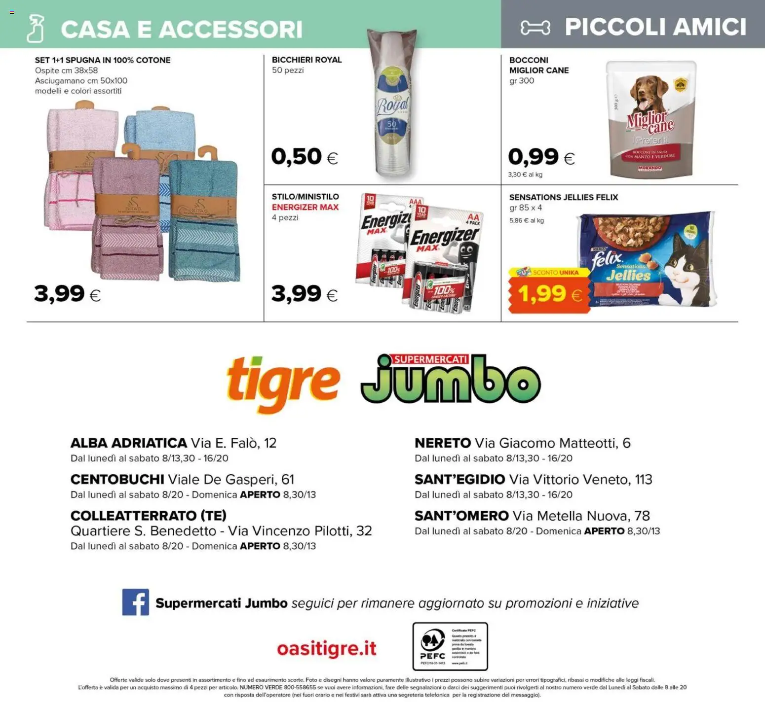 Volantino Tigre del 07.04.2026 | Pagina: 24 | Prodotti: Spugna, Tè, Verdure, Asciugamano