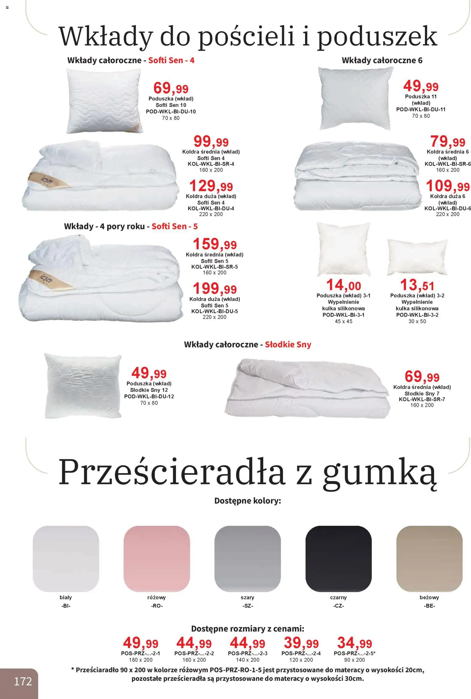 Bodzio Katalog od 01.01.2026 | Strona: 172 | Produkty: Poduszka, Kołdra